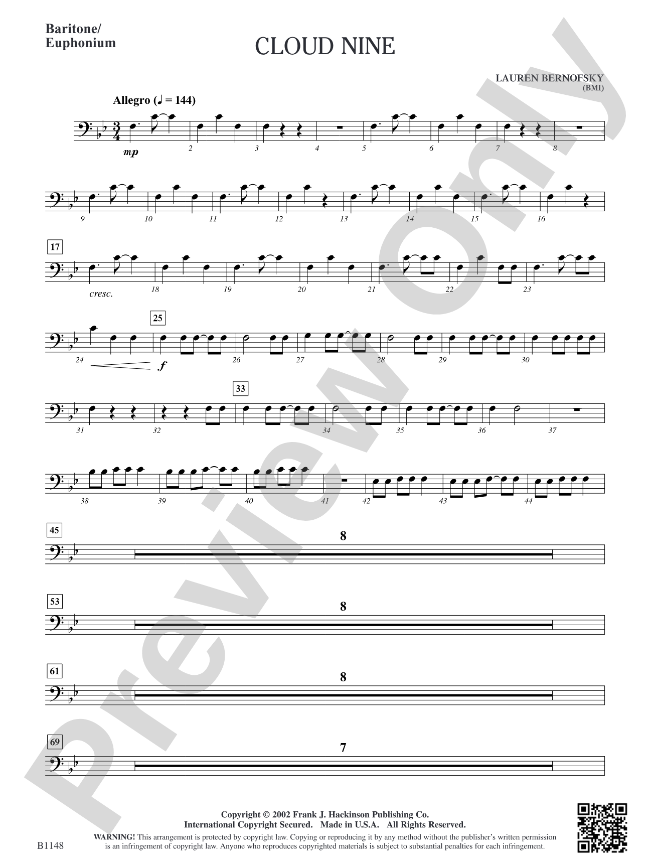 Cloud Nine: Baritone/Euphonium