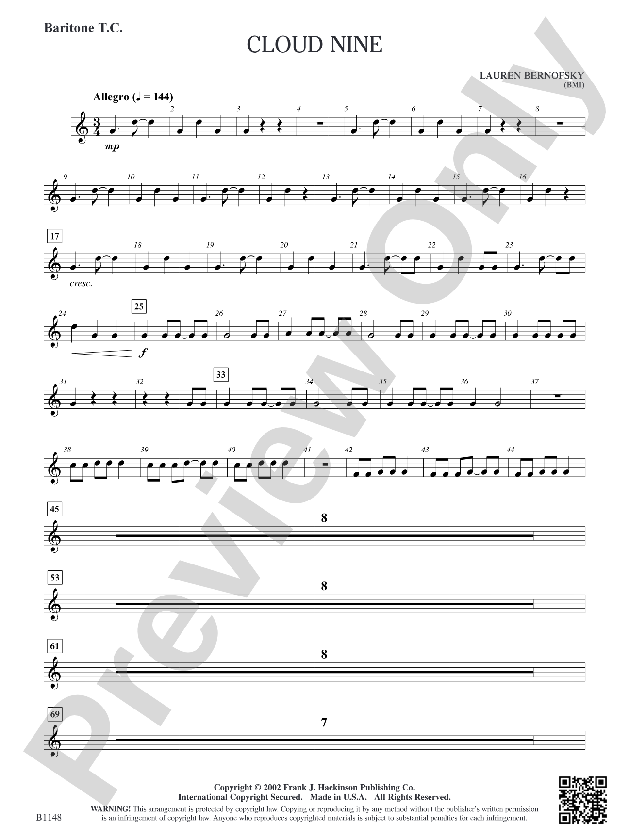 Cloud Nine: Baritone T.C.
