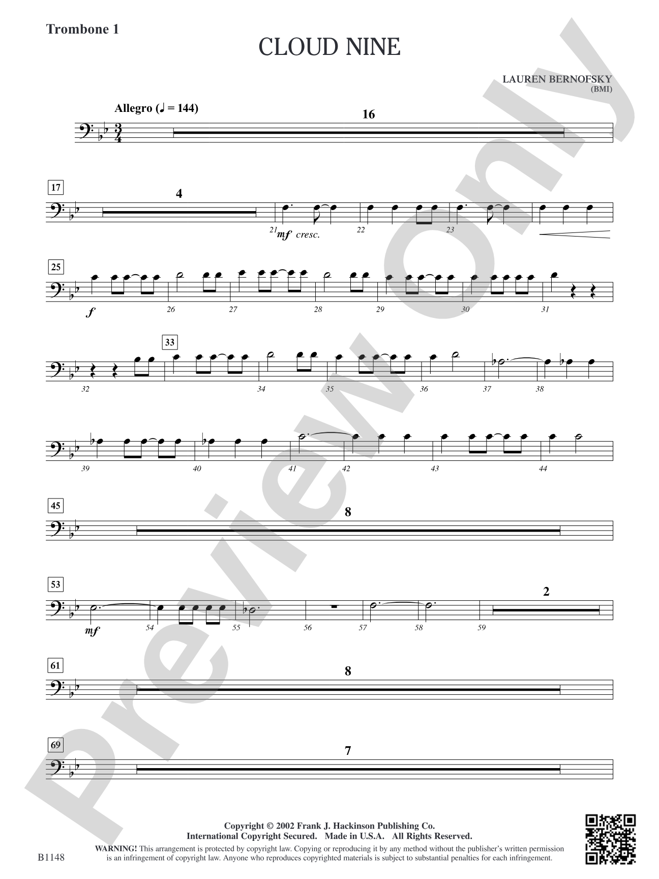 Cloud Nine: Trombone 1