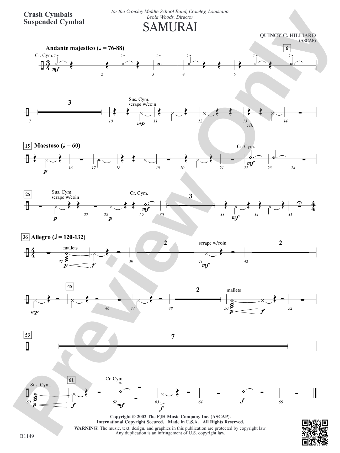 Samurai: Crash Cymbals/Suspended Cymbal