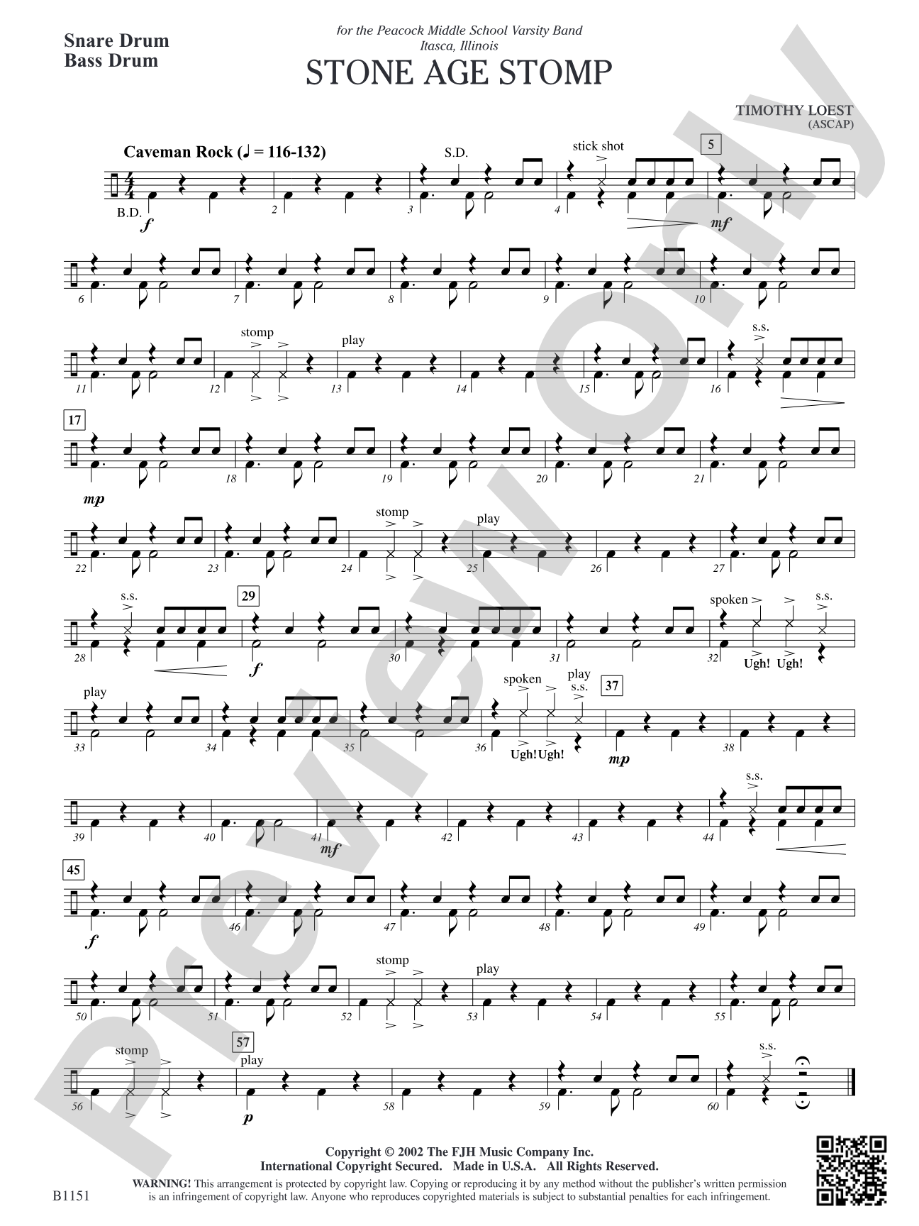 Stone Age Stomp: Snare Drum/Bass Drum