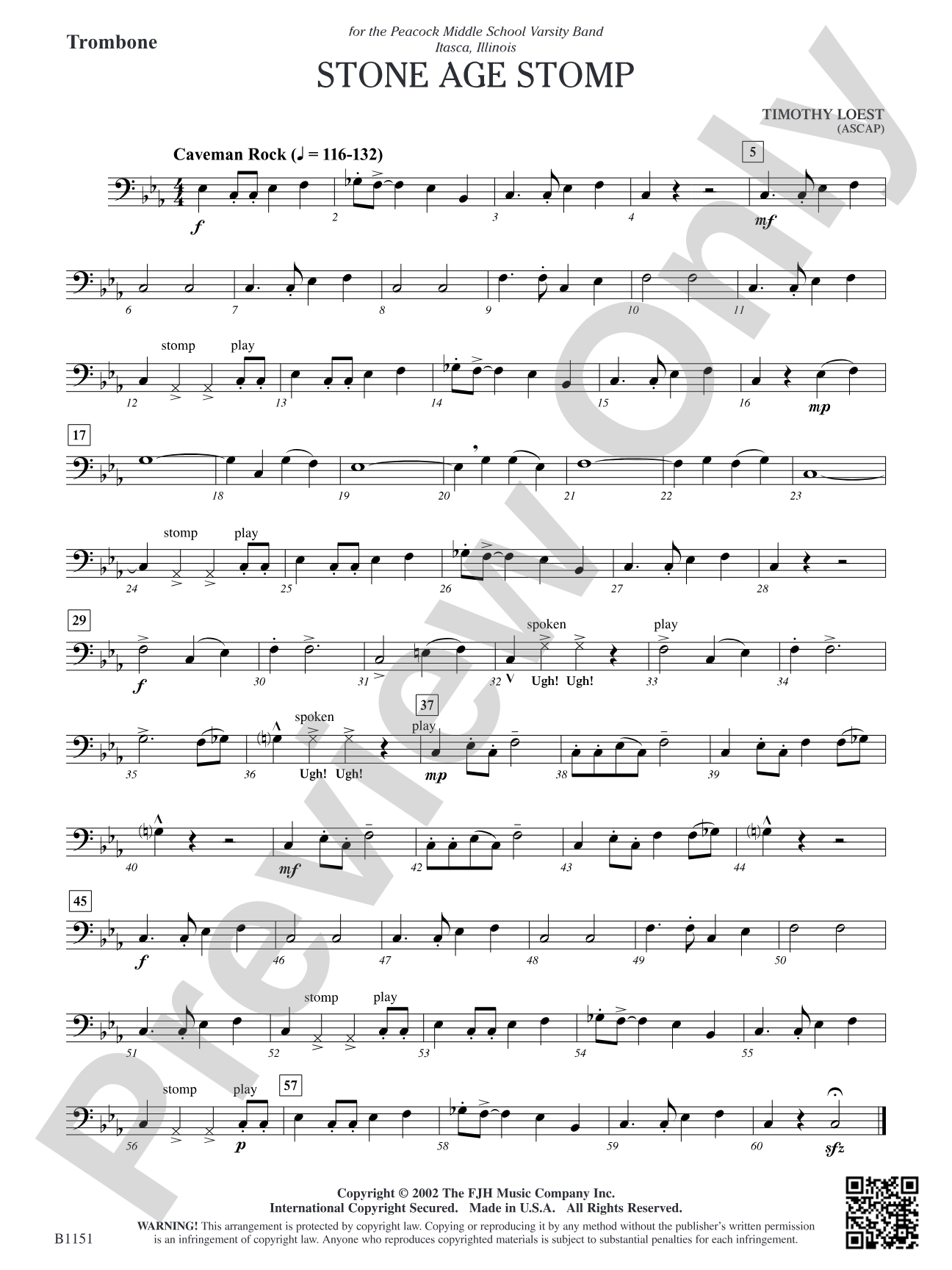 Stone Age Stomp: Trombone