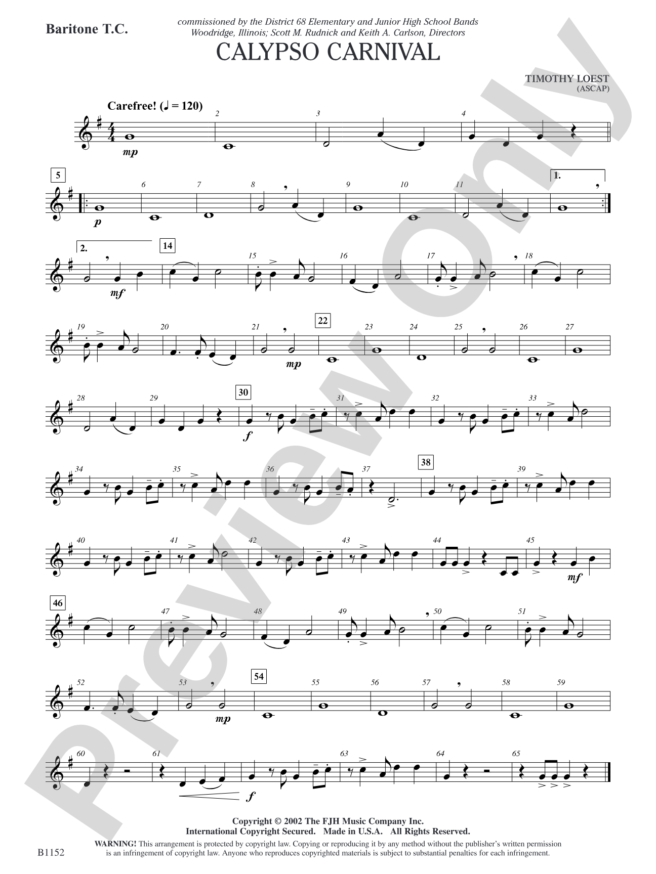 Calypso Carnival: Baritone T.C.
