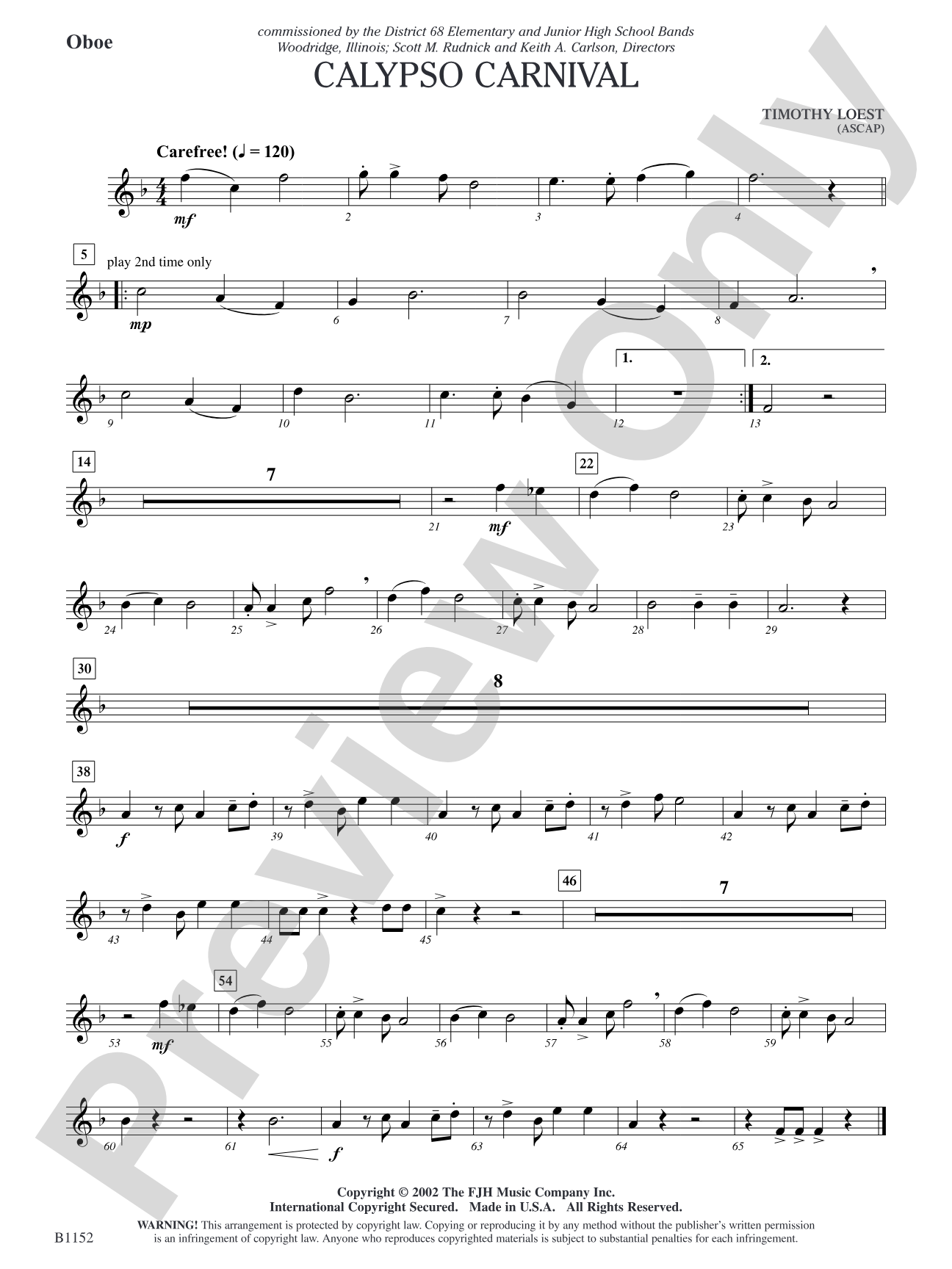 Calypso Carnival: Oboe