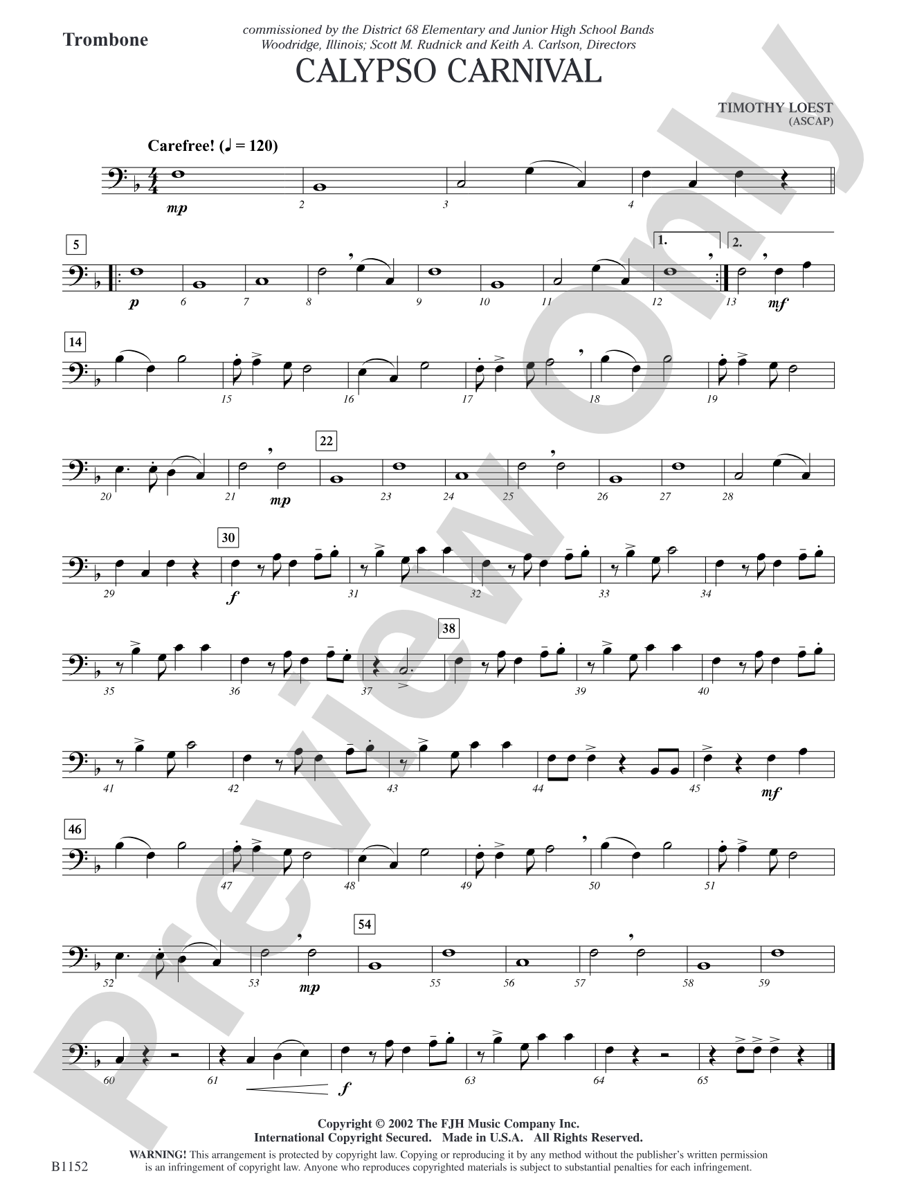 Calypso Carnival: Trombone