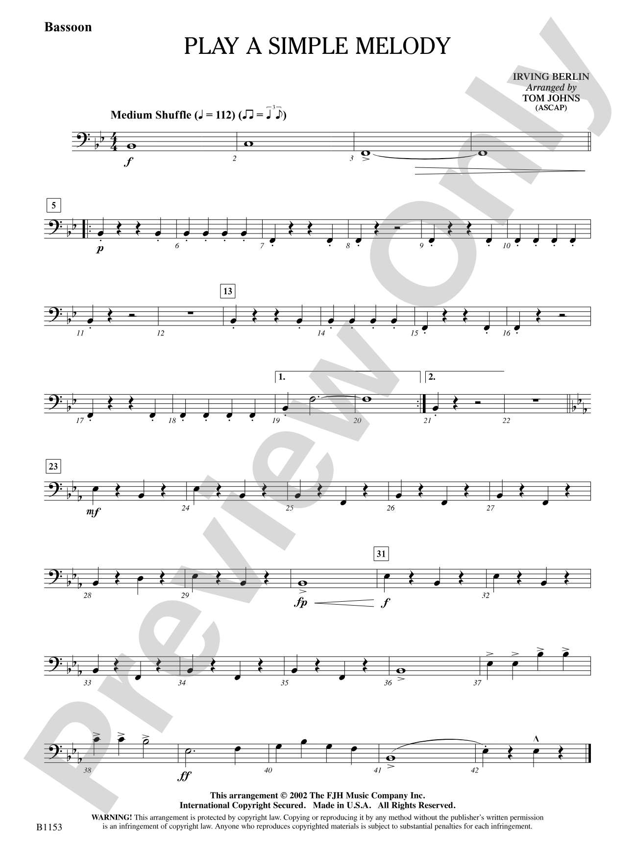 Play a Simple Melody: Bassoon