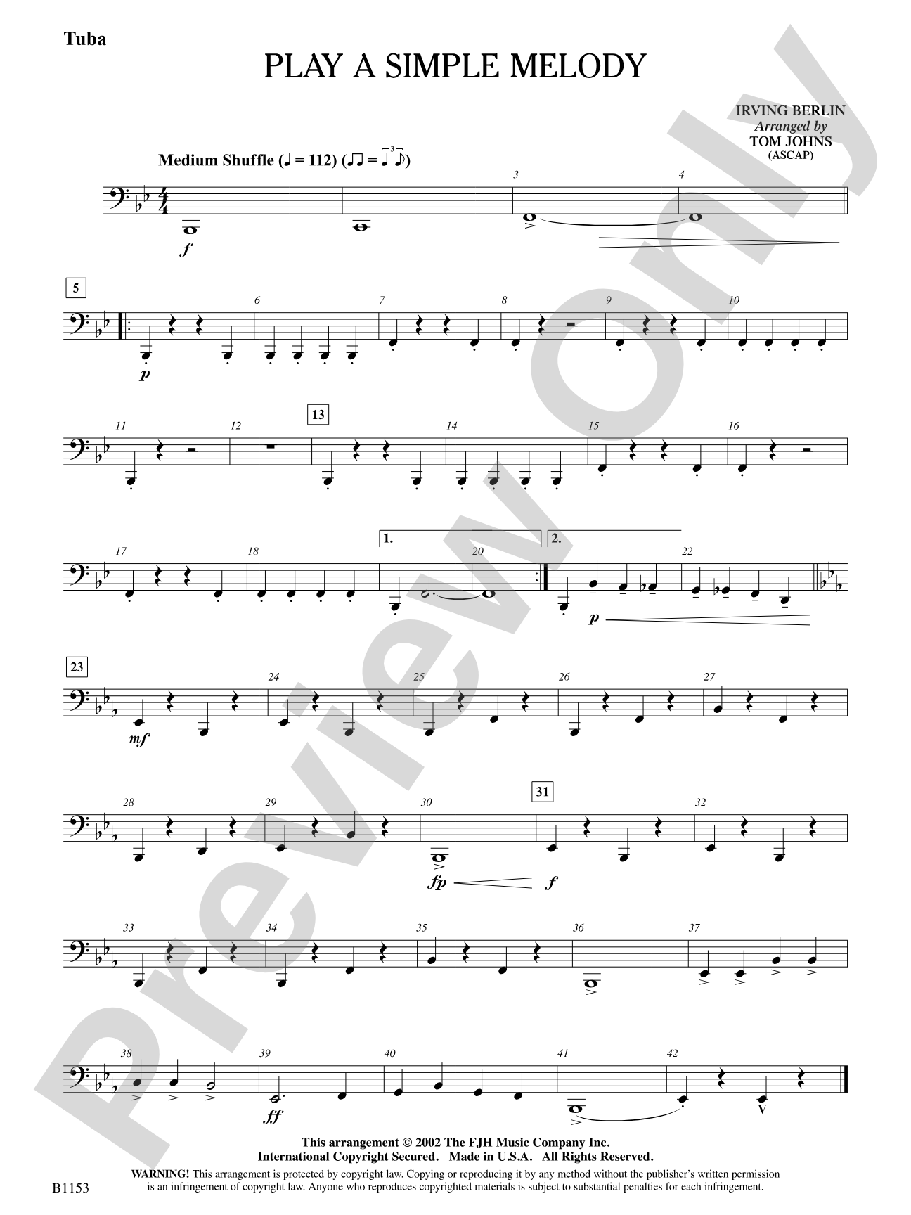 Play a Simple Melody: Tuba