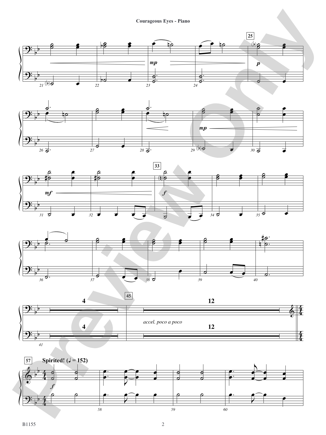 Through Courageous Eyes: Piano
