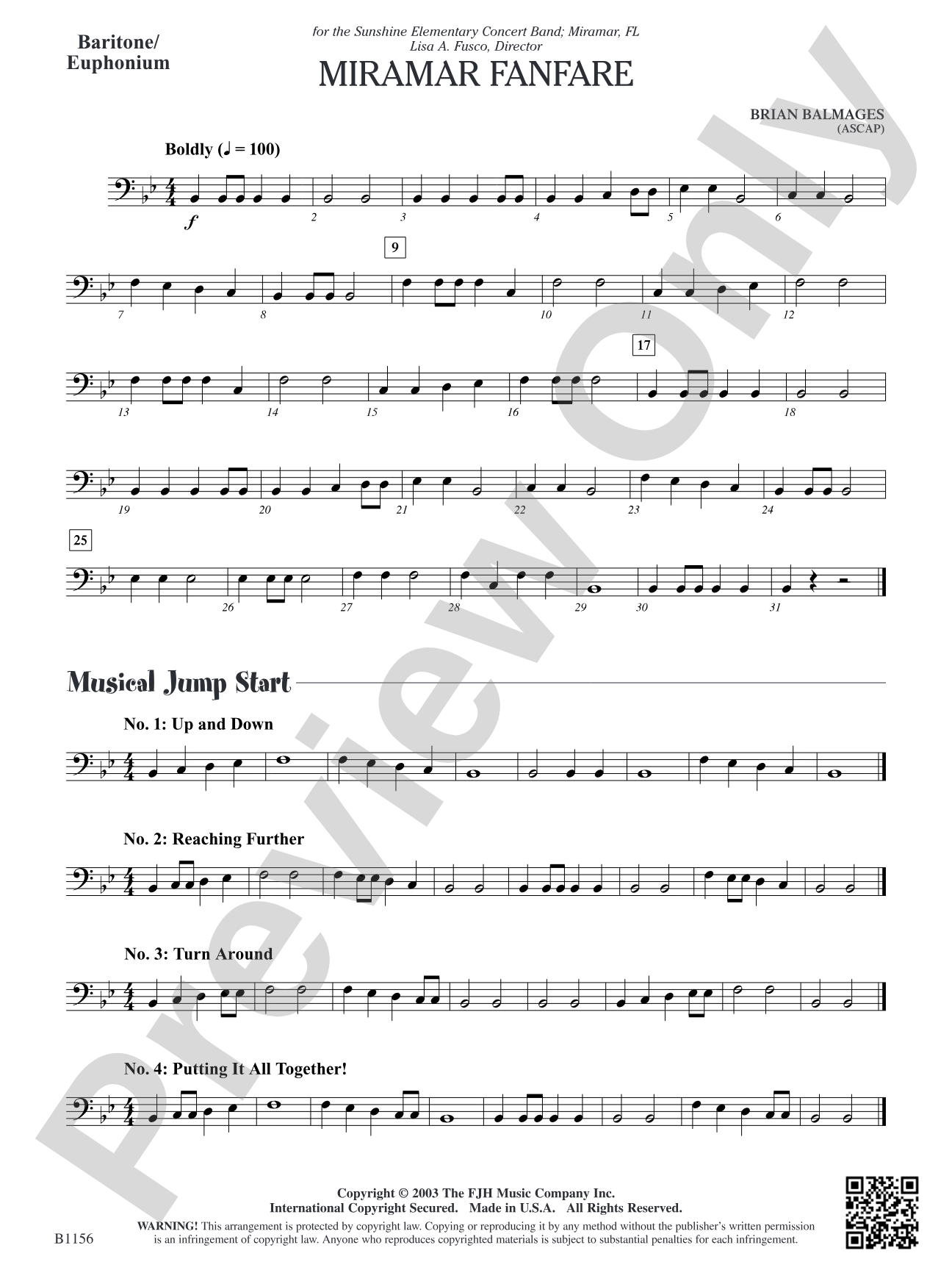 Miramar Fanfare: Baritone/Euphonium