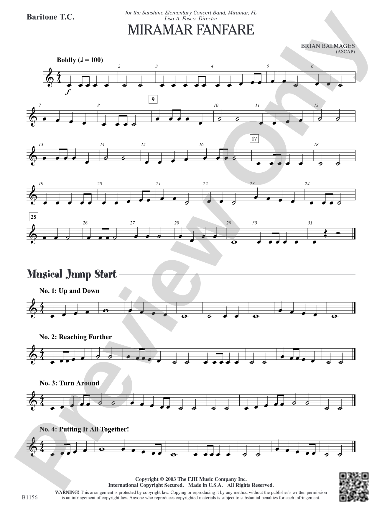 Miramar Fanfare: Baritone T.C.