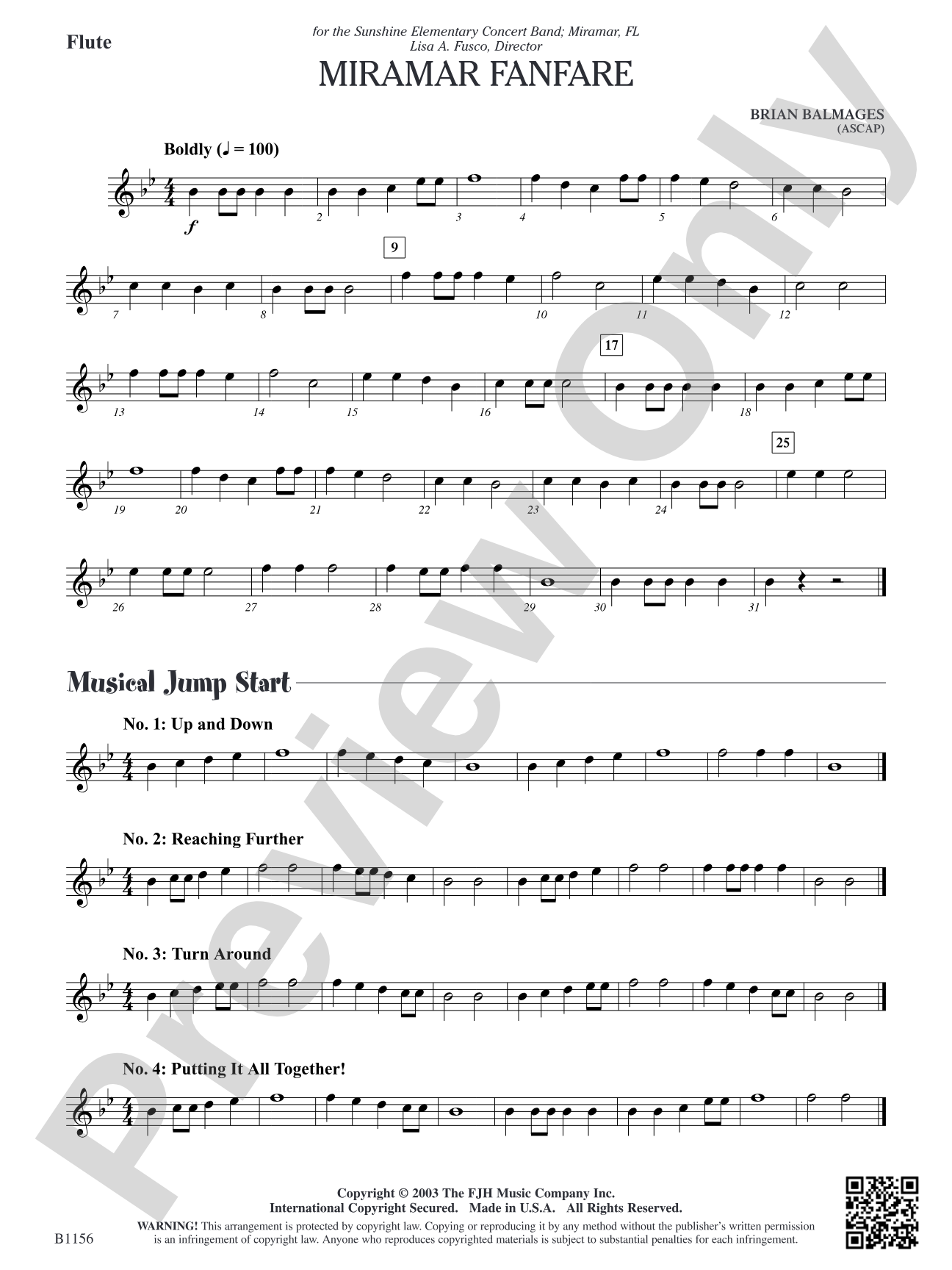 Miramar Fanfare: Flute