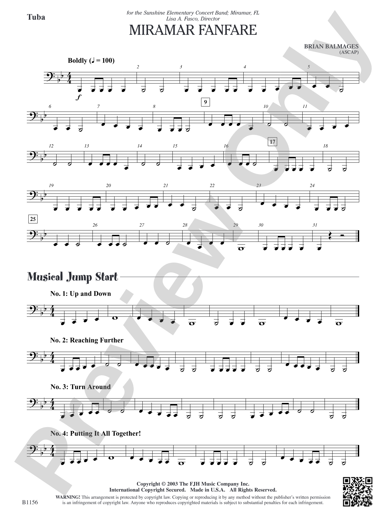 Miramar Fanfare: Tuba
