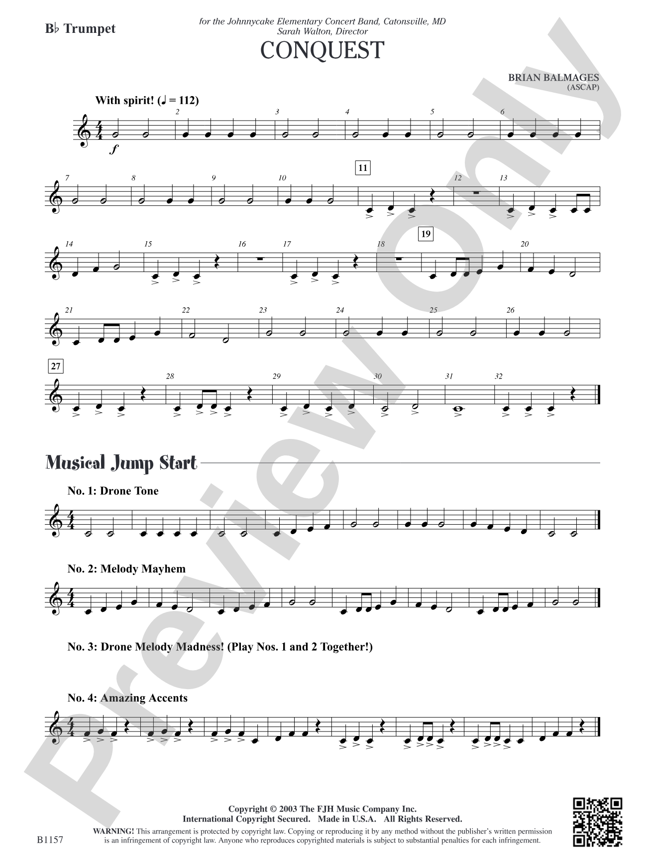 Conquest: B-flat Trumpet