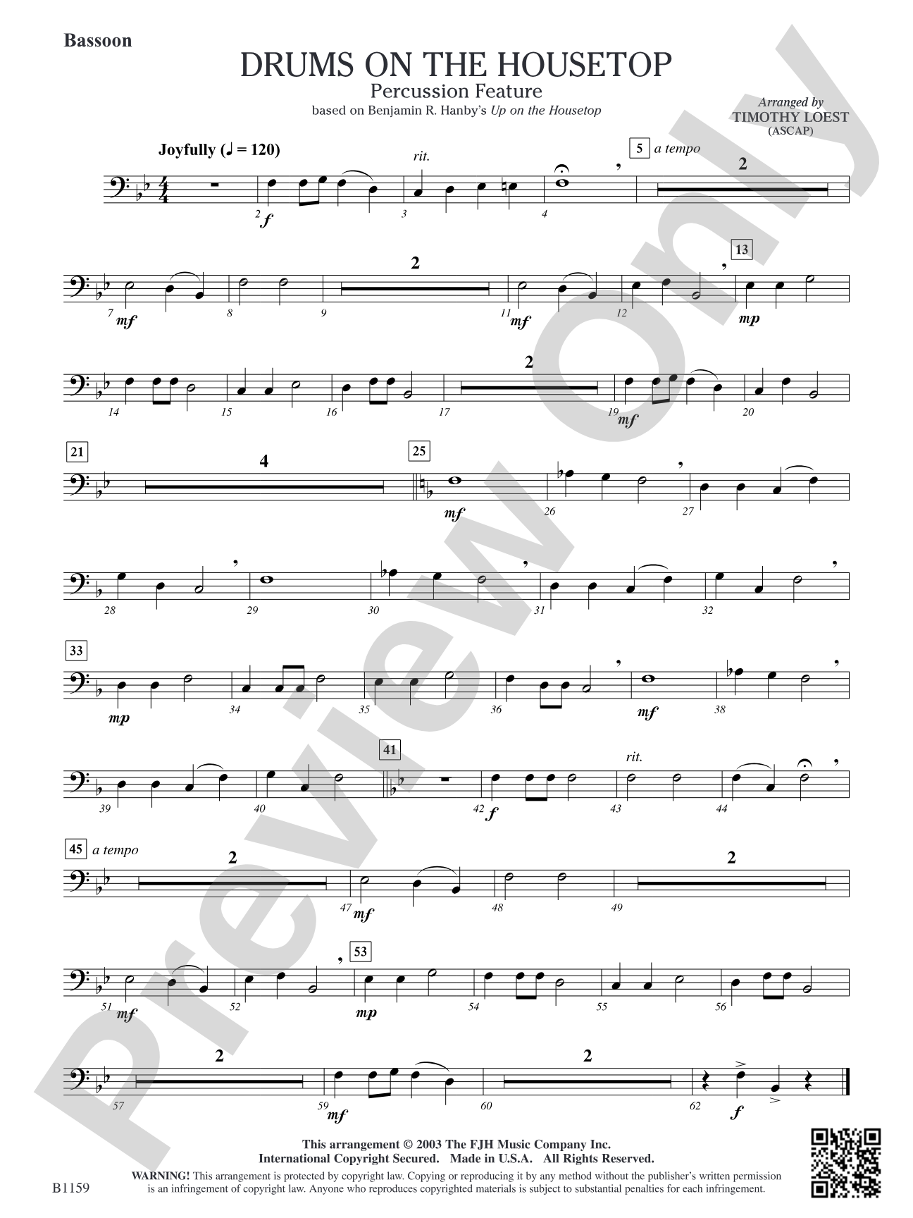 Drums on the Housetop: Bassoon