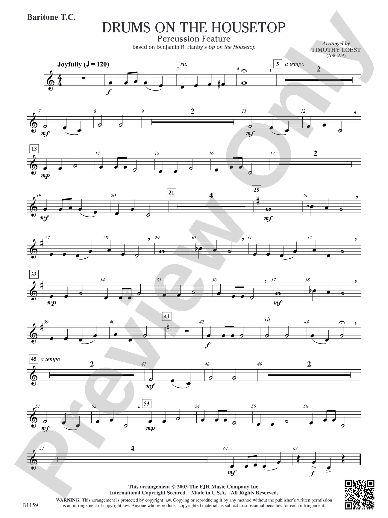 Drums on the Housetop: Baritone T.C.