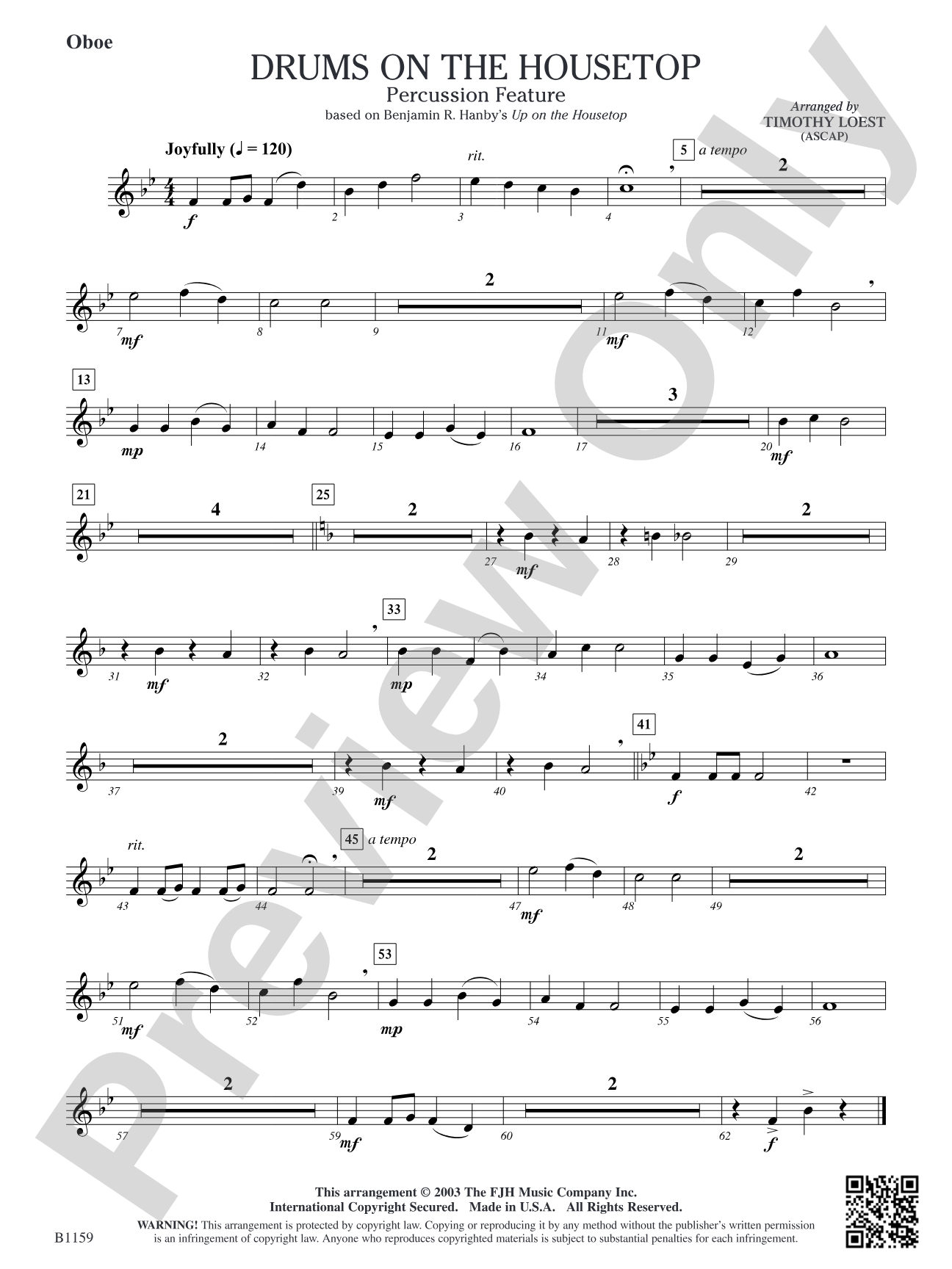 Drums on the Housetop: Oboe