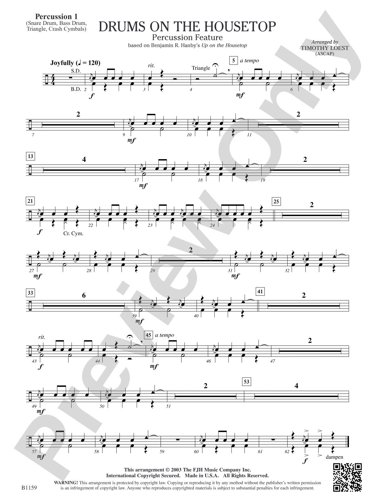 Drums on the Housetop: Percussion 1