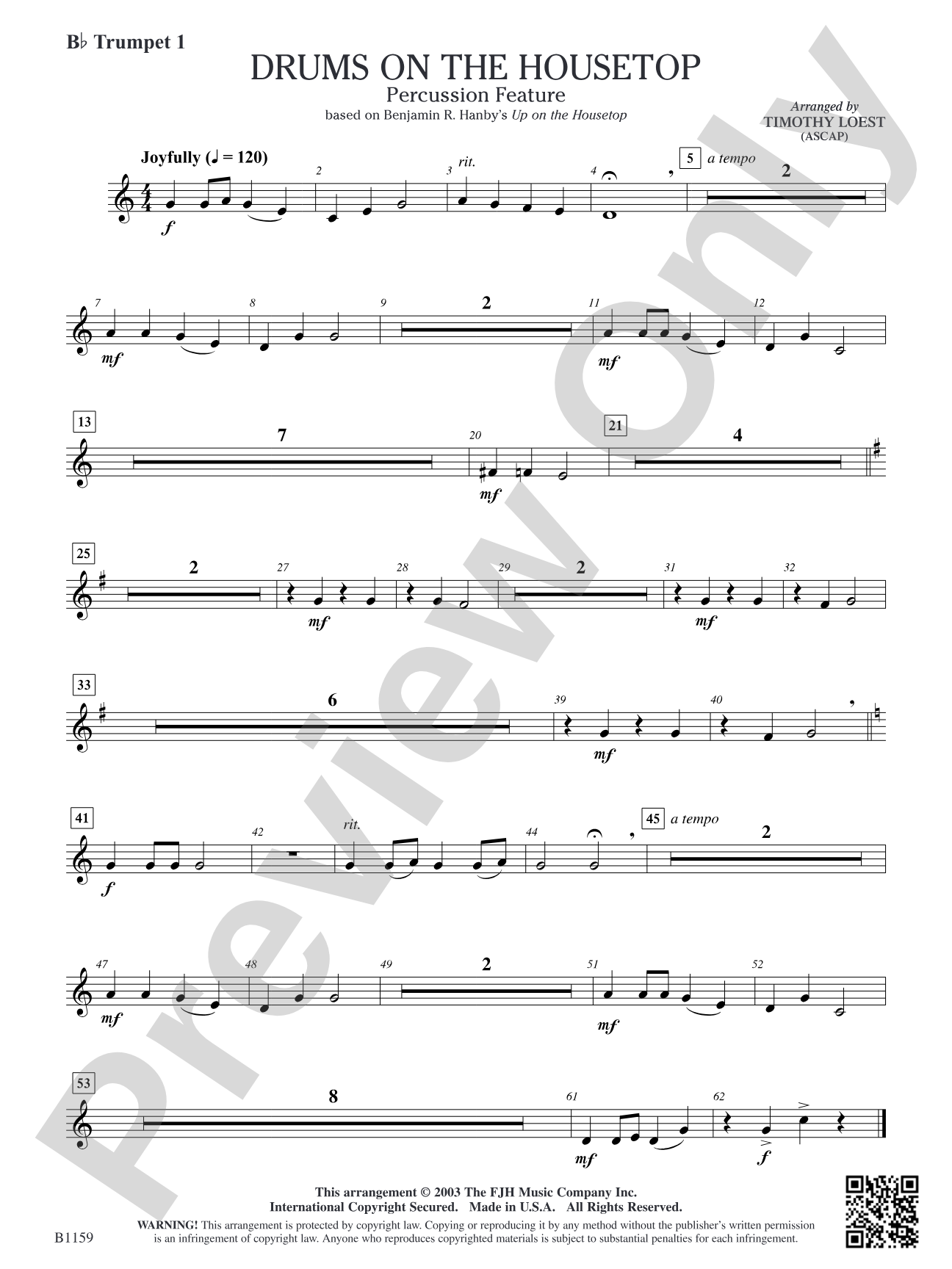 Drums on the Housetop: B-flat Trumpet 1