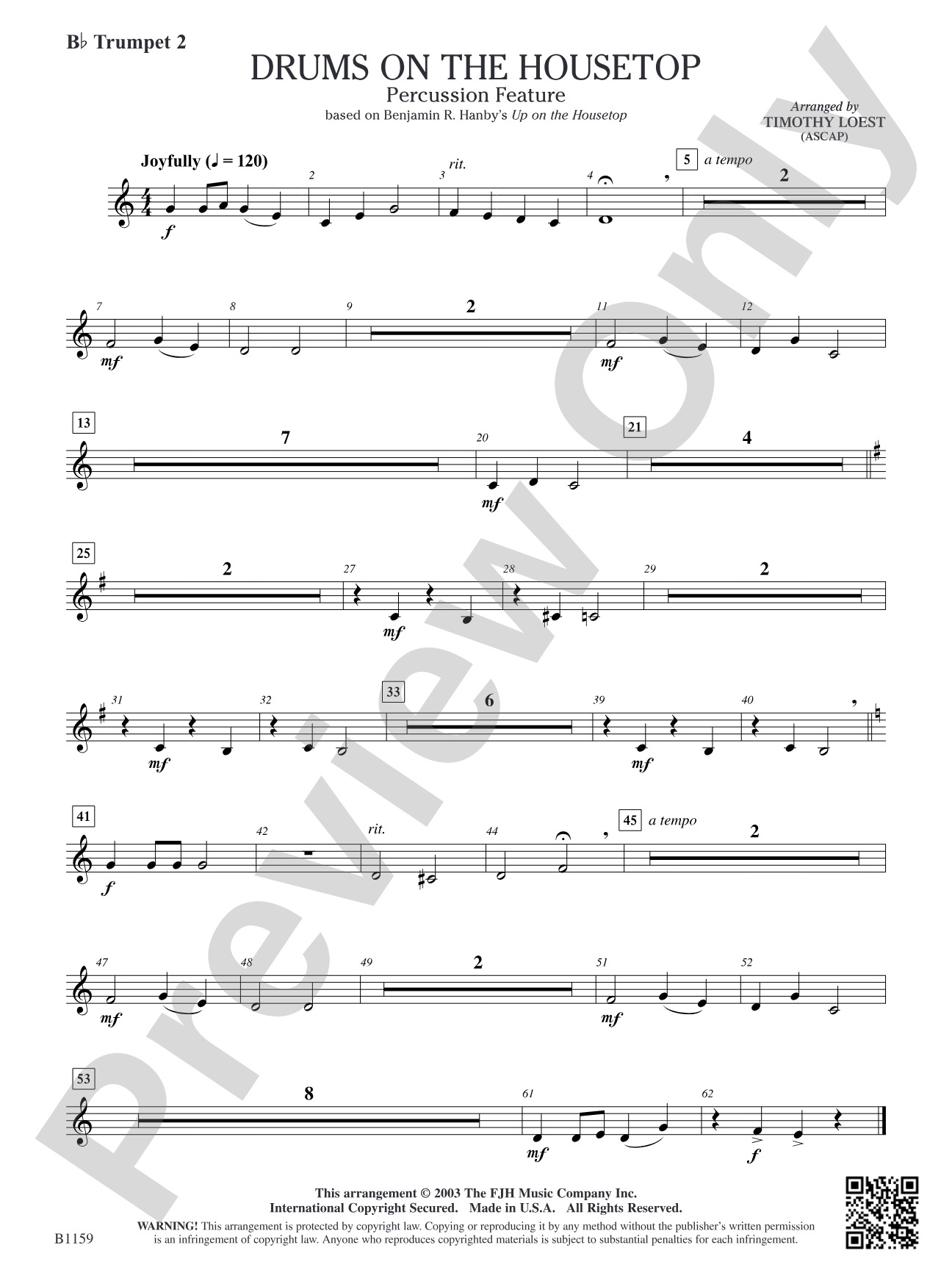 Drums on the Housetop: B-flat Trumpet 2