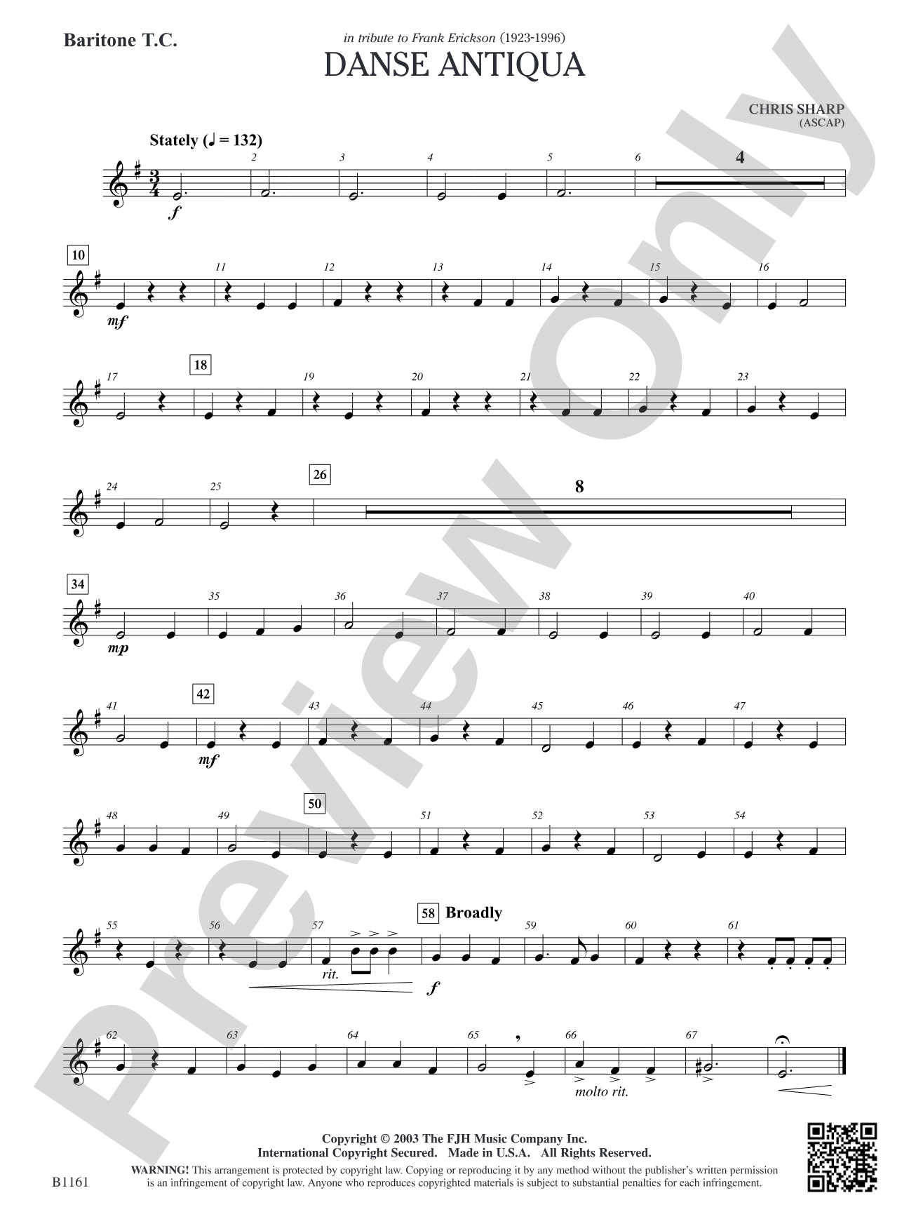 Danse Antiqua: Baritone T.C.