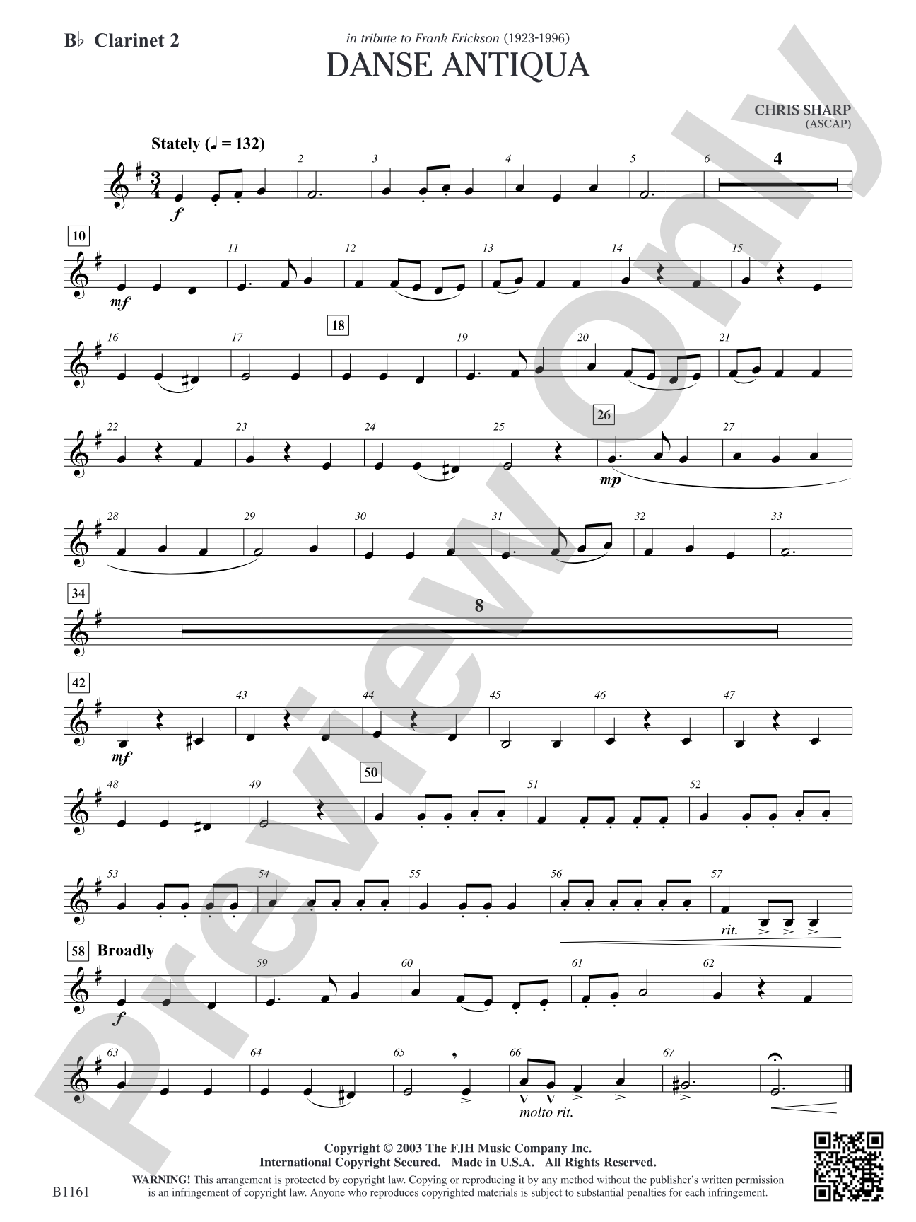 Danse Antiqua: B-flat Clarinet 2