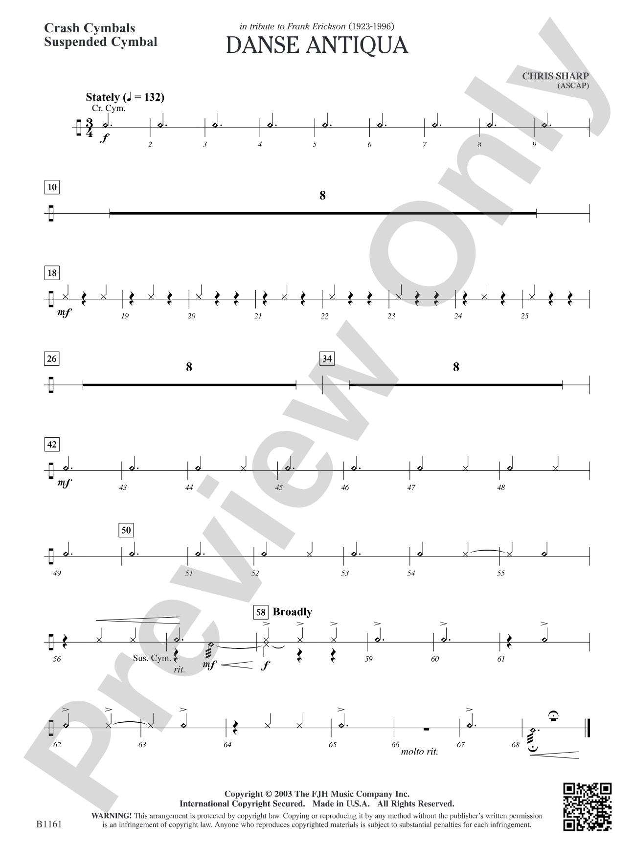 Danse Antiqua: Crash Cymbals/Suspended Cymbal
