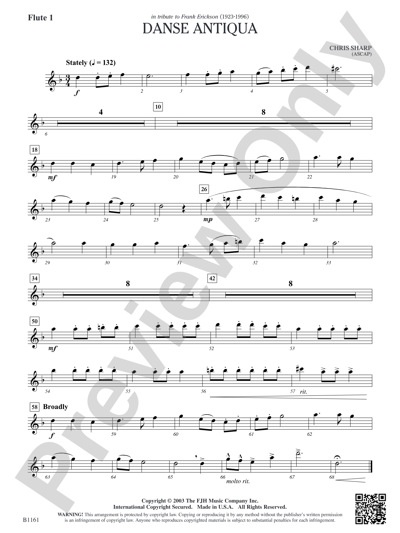 Danse Antiqua: Flute 1