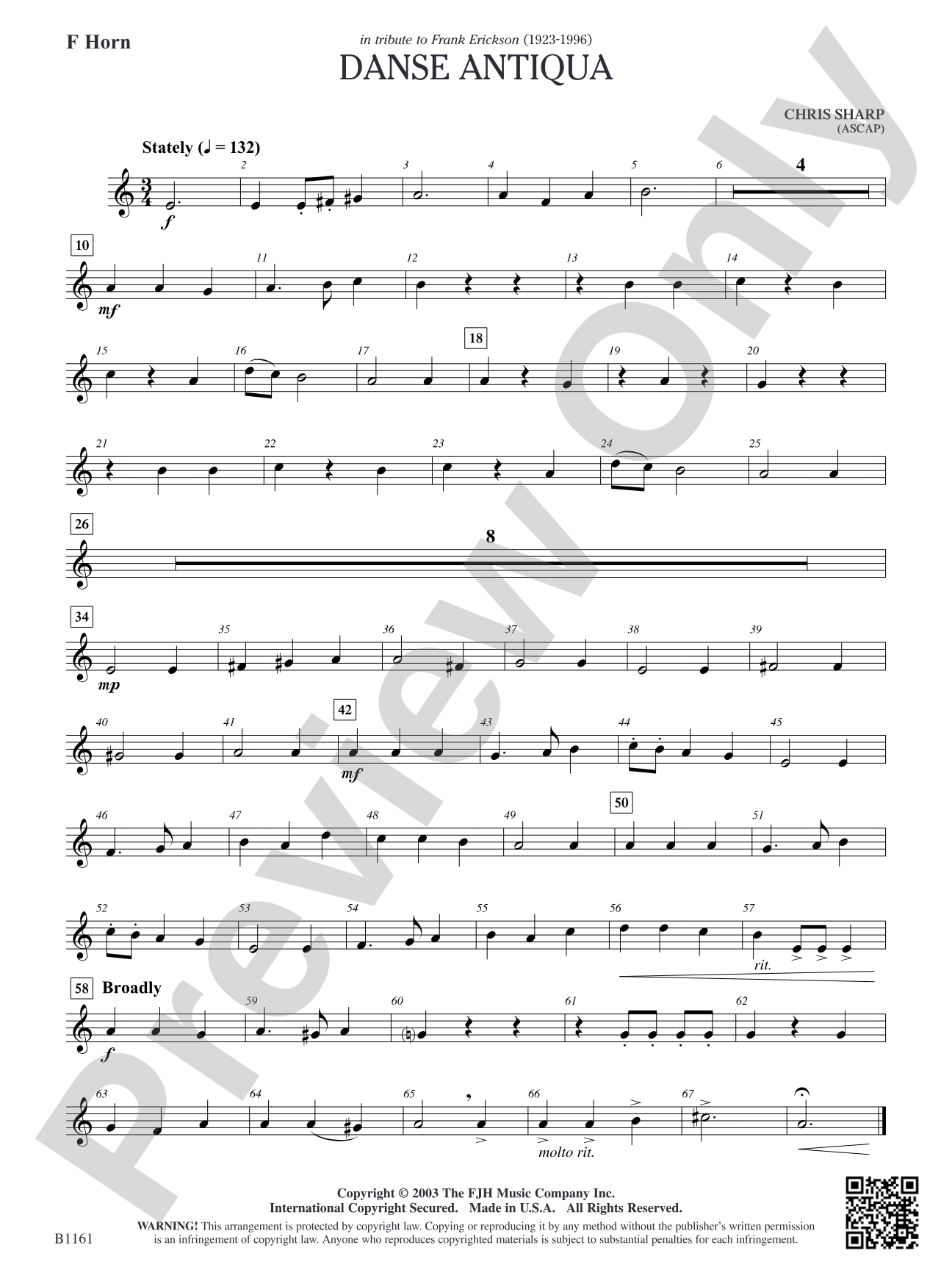 Danse Antiqua: F Horn