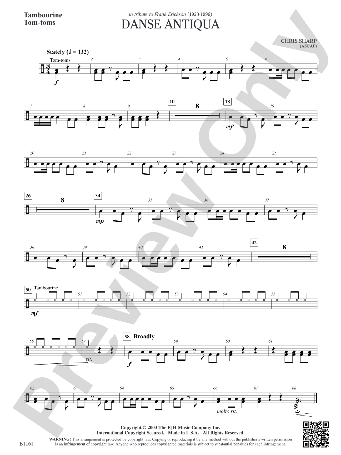 Danse Antiqua: Tambourine/Tom-toms
