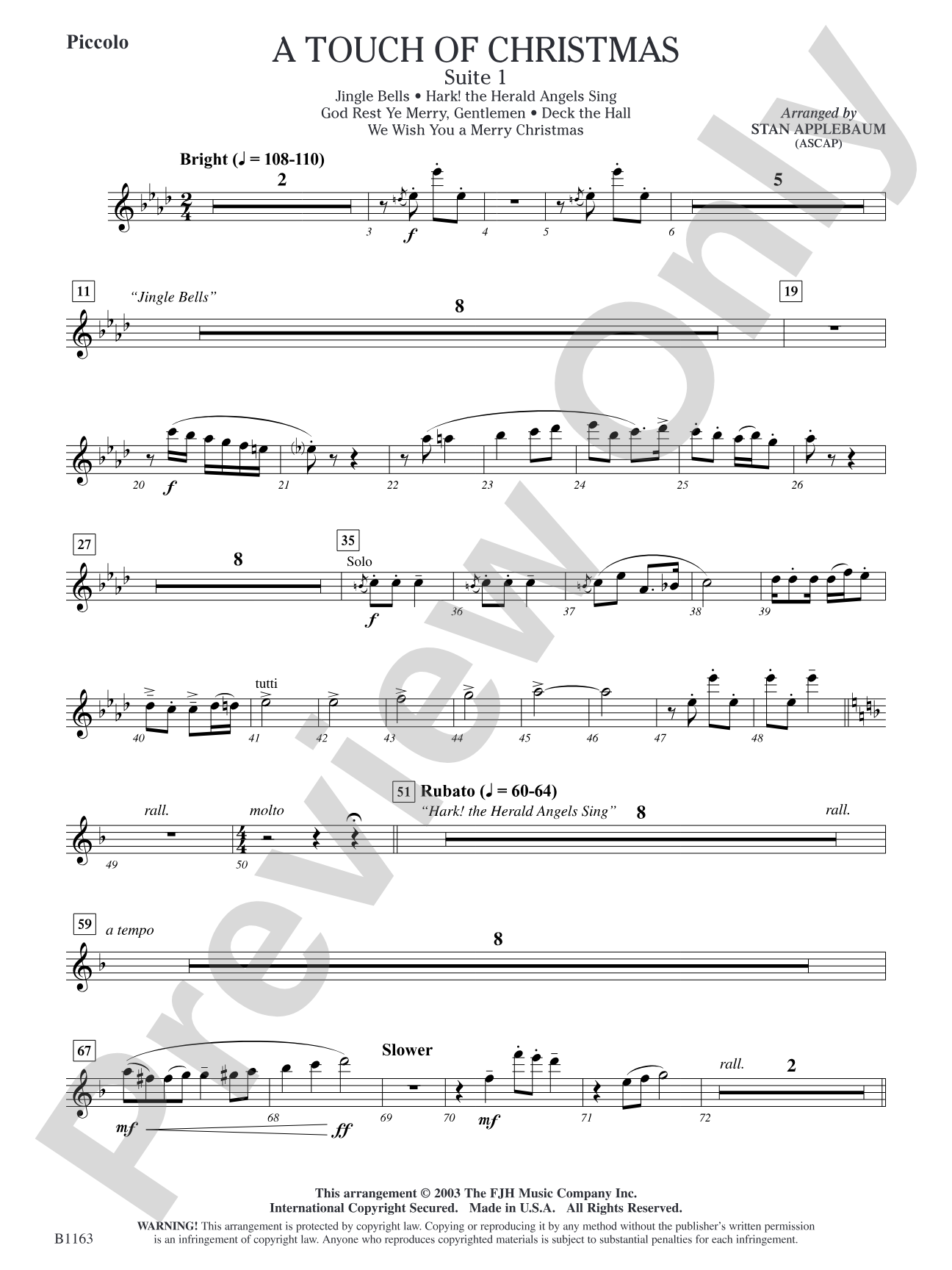 A Touch of Christmas: Suite 1: Piccolo