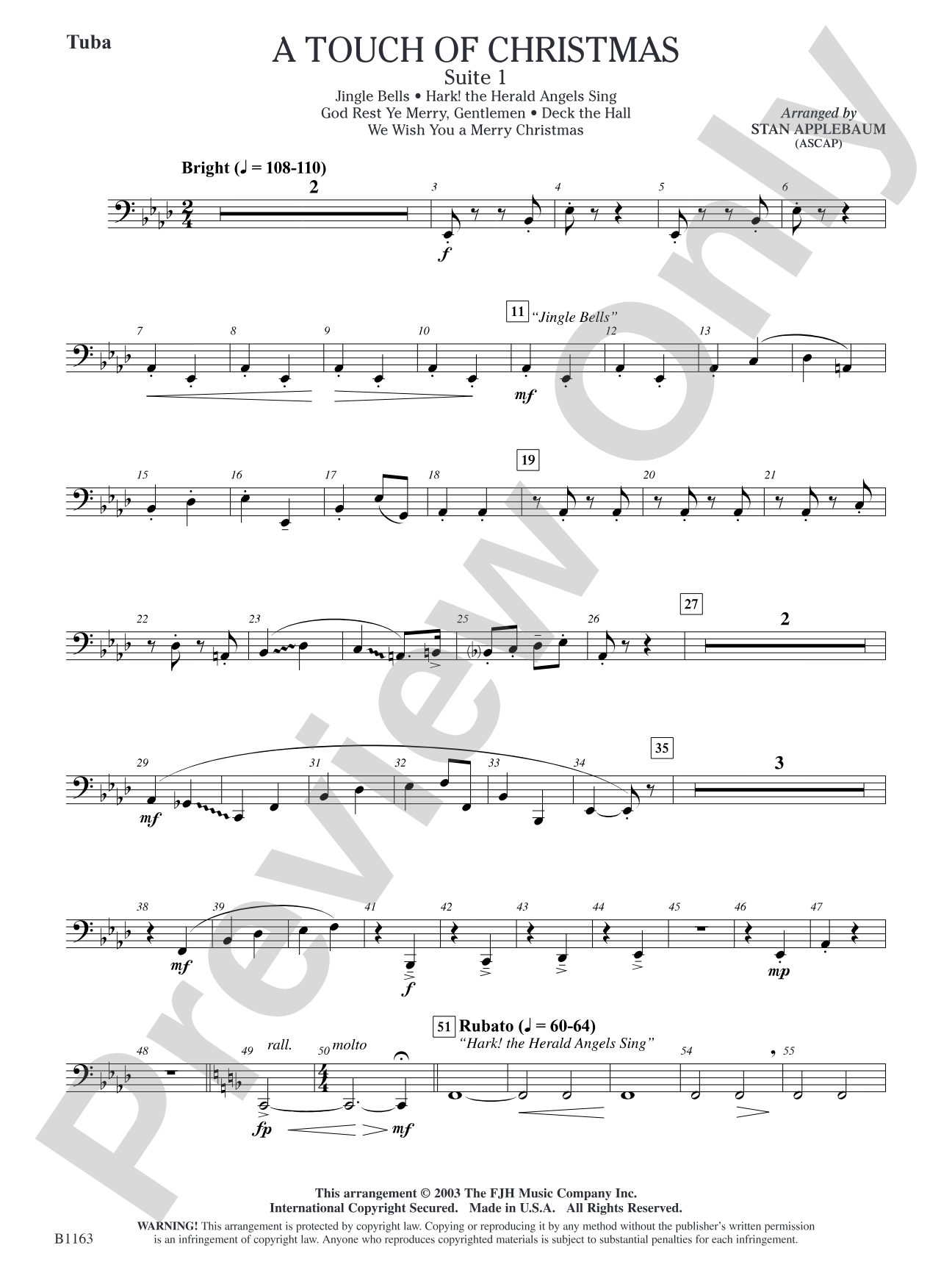 A Touch of Christmas: Suite 1: Tuba