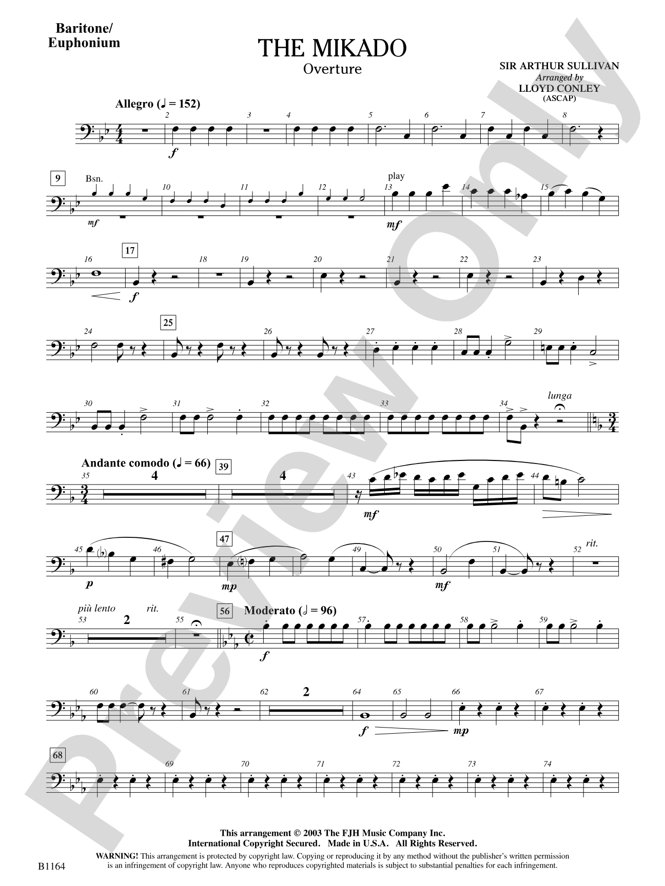 The Mikado (Overture): Baritone/Euphonium