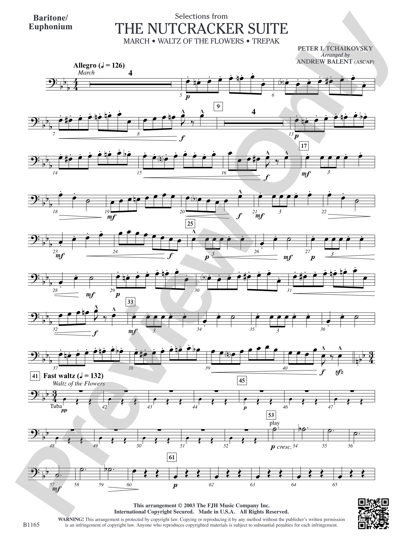 The Nutcracker Suite (Selections from): Baritone/Euphonium