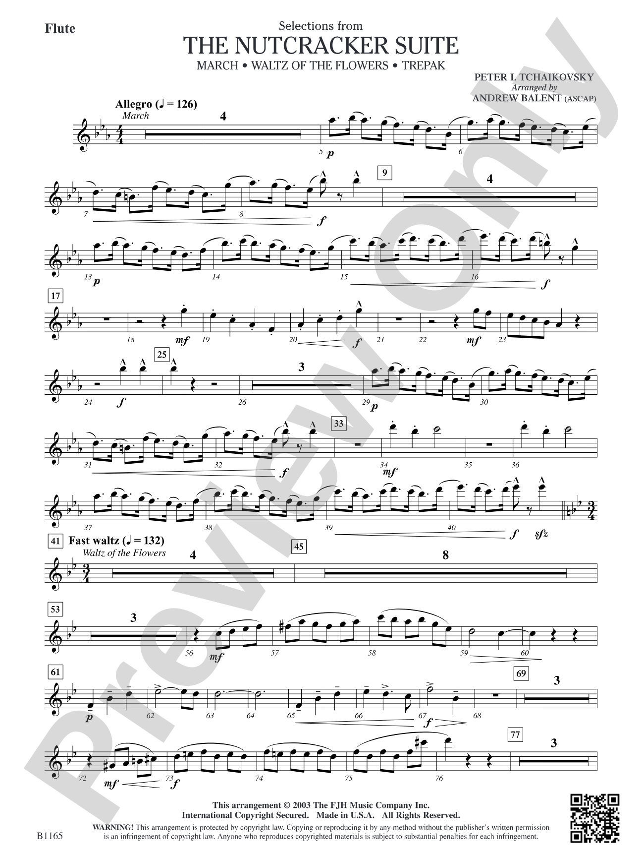 The Nutcracker Suite (Selections from): Flute