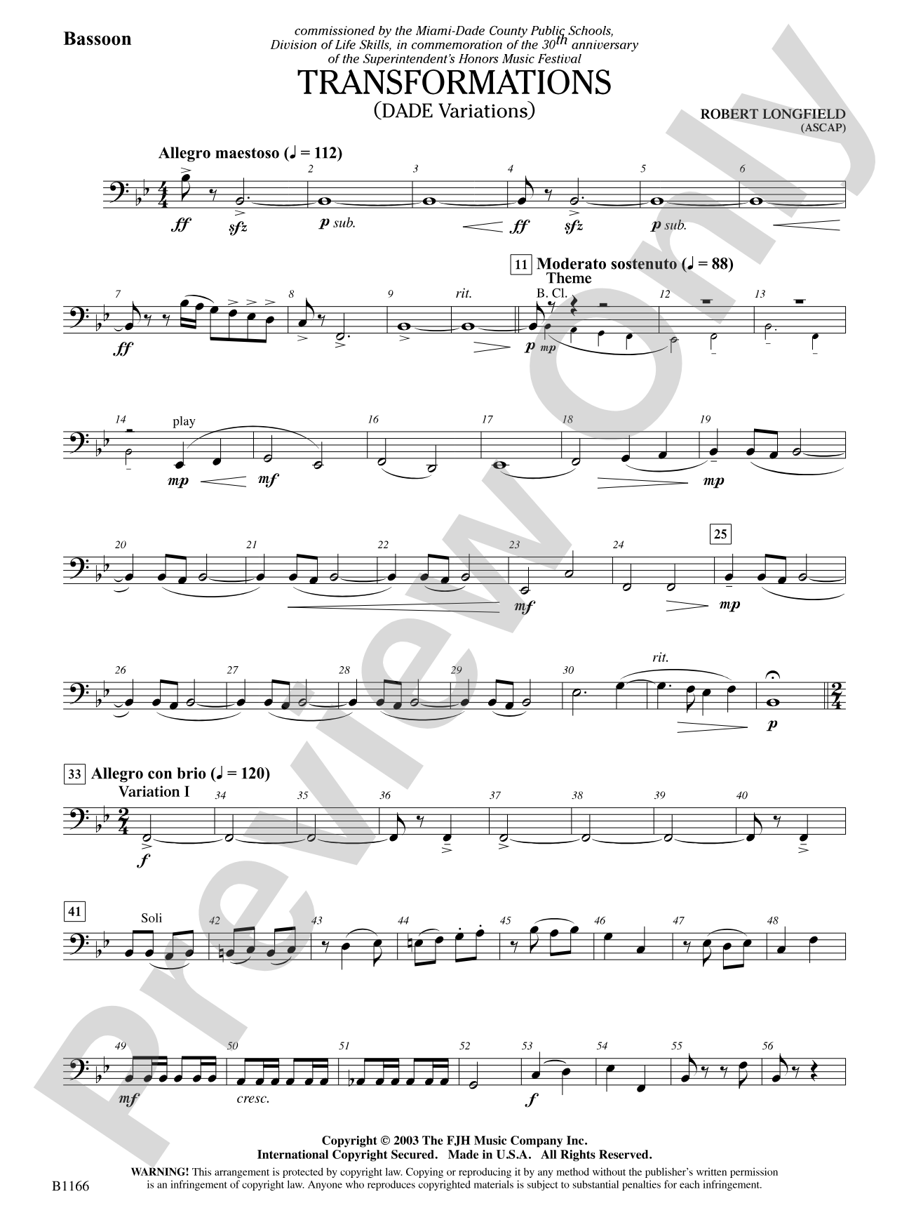 Transformations (DADE Variations): Bassoon