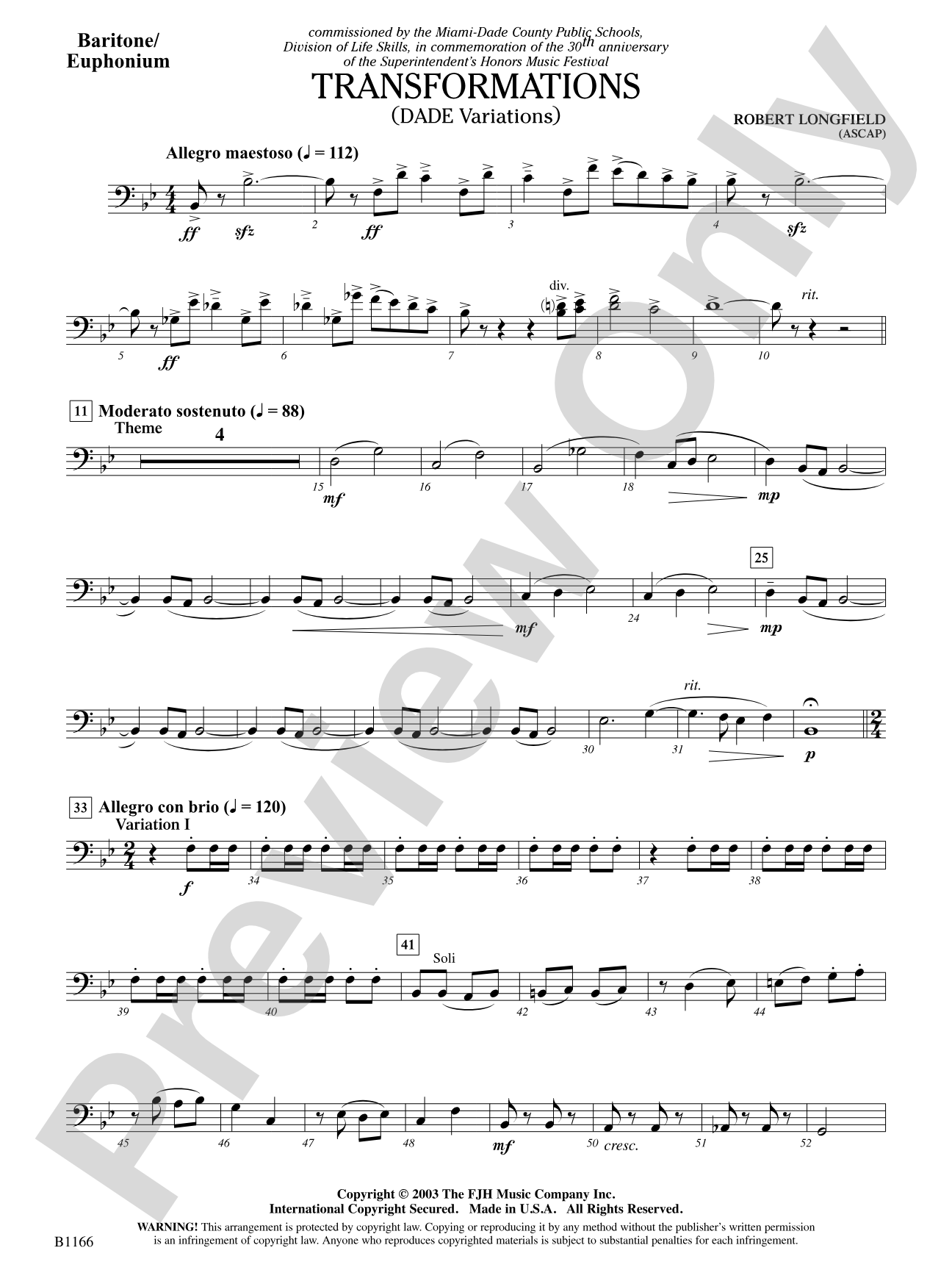 Transformations (DADE Variations): Baritone/Euphonium