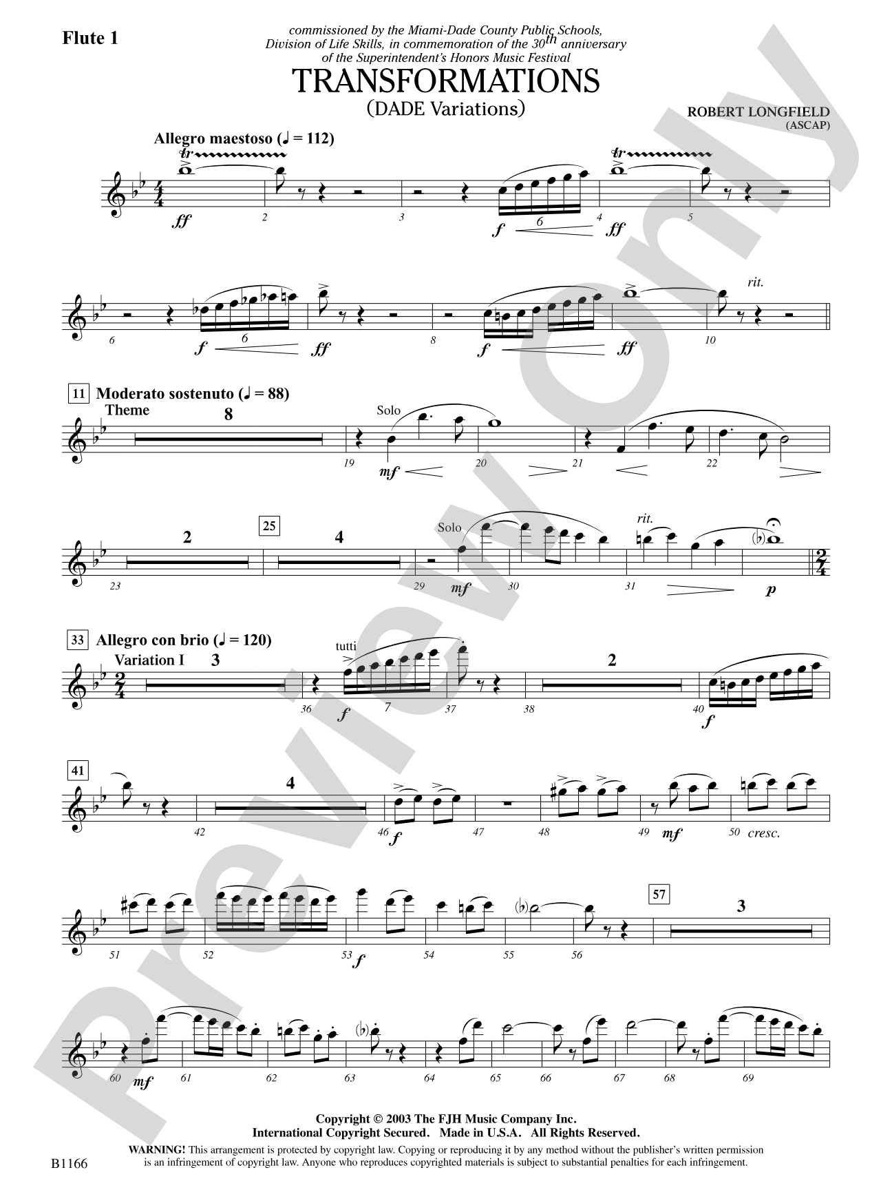 Transformations (DADE Variations): Flute 1