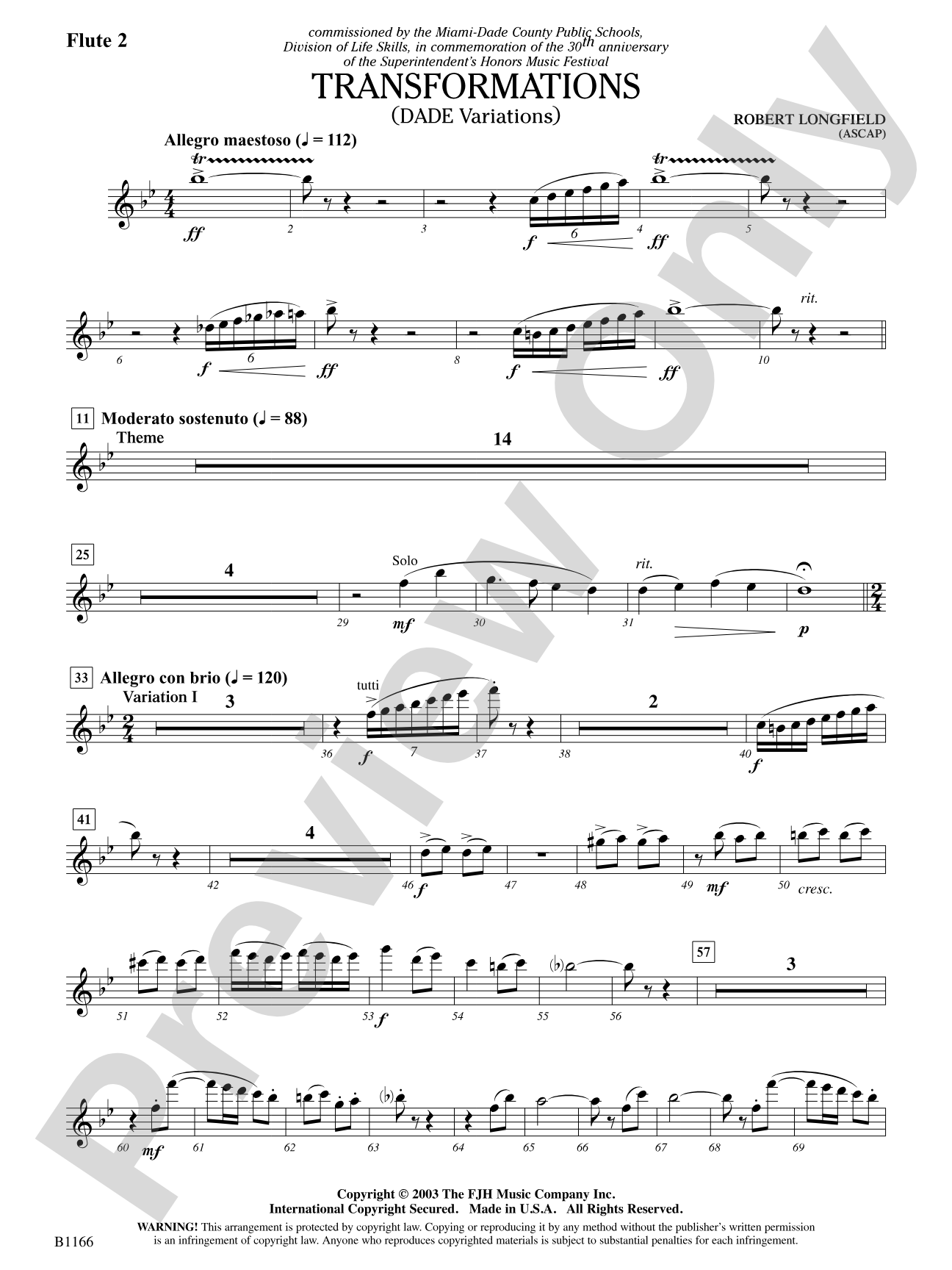 Transformations (DADE Variations): Flute 2
