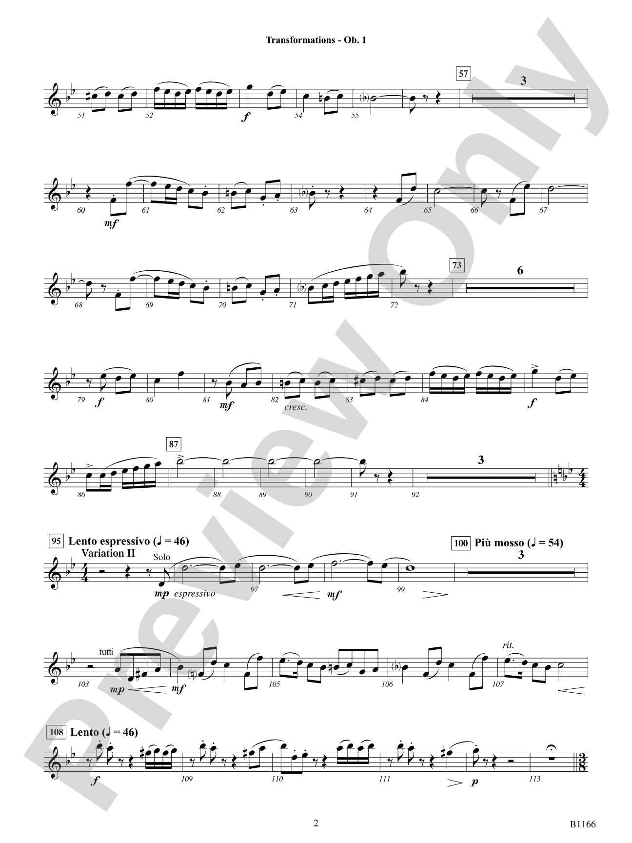 Transformations (DADE Variations): Oboe 1