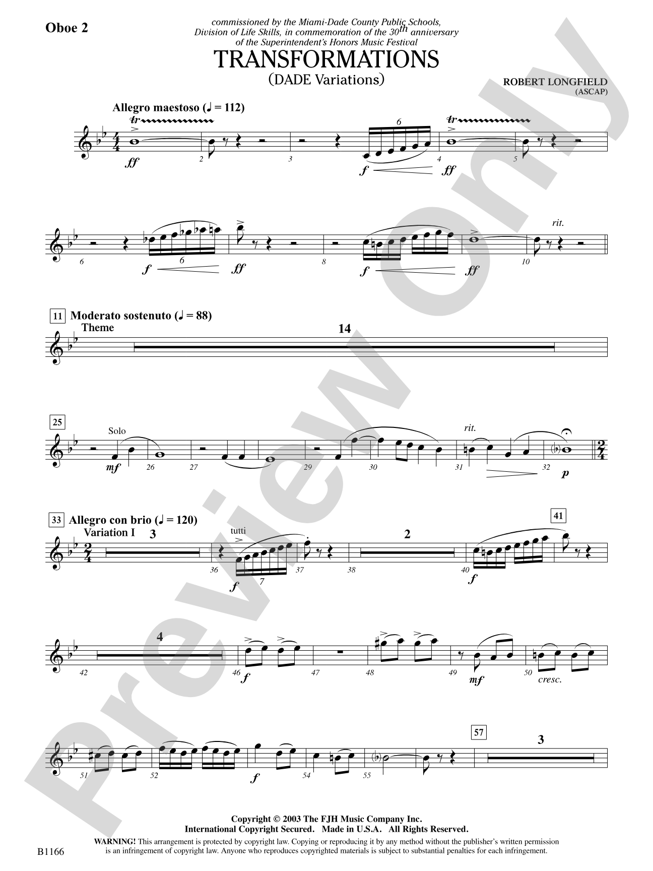Transformations (DADE Variations): Oboe 2