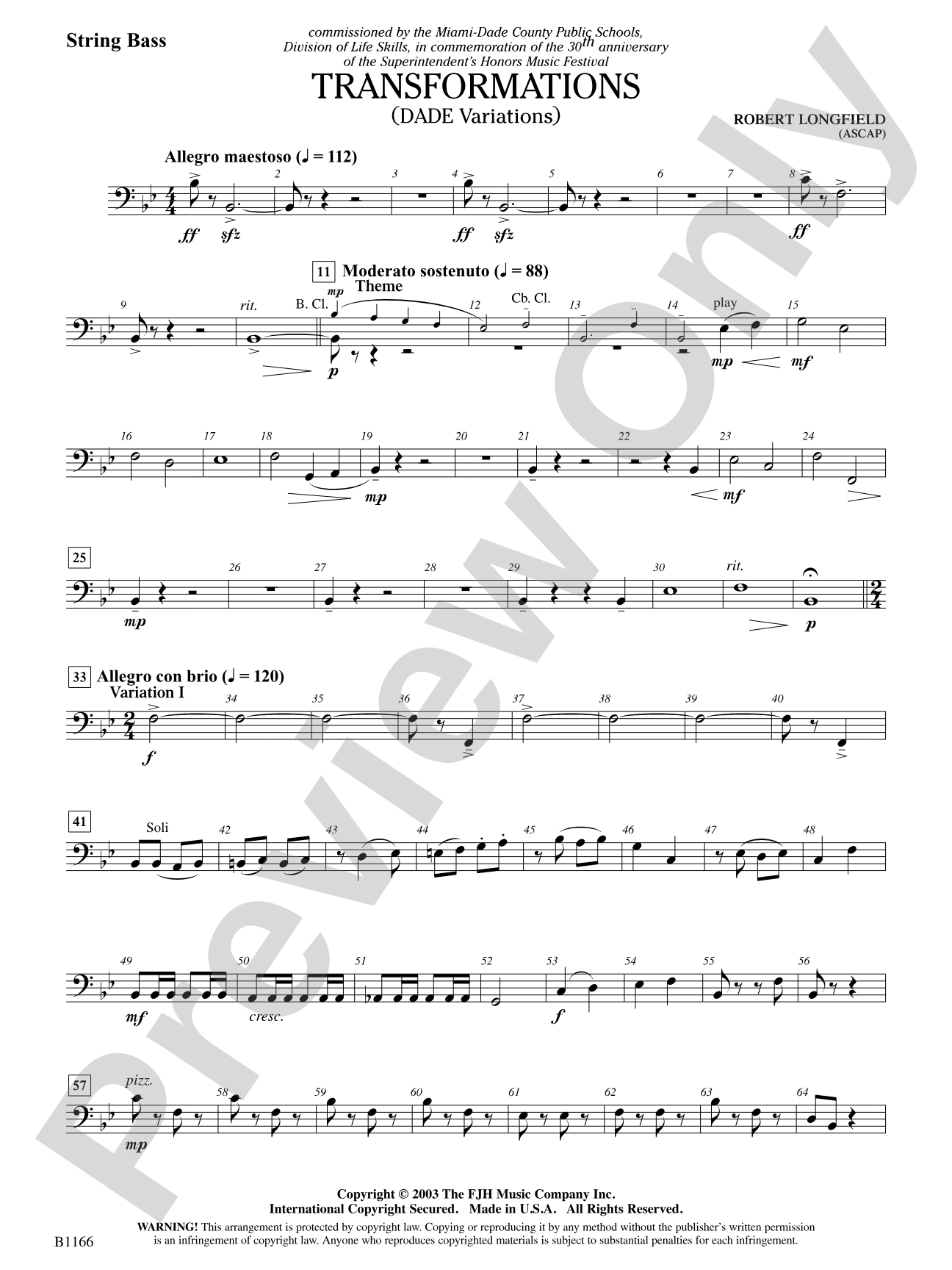Transformations (DADE Variations): String Bass
