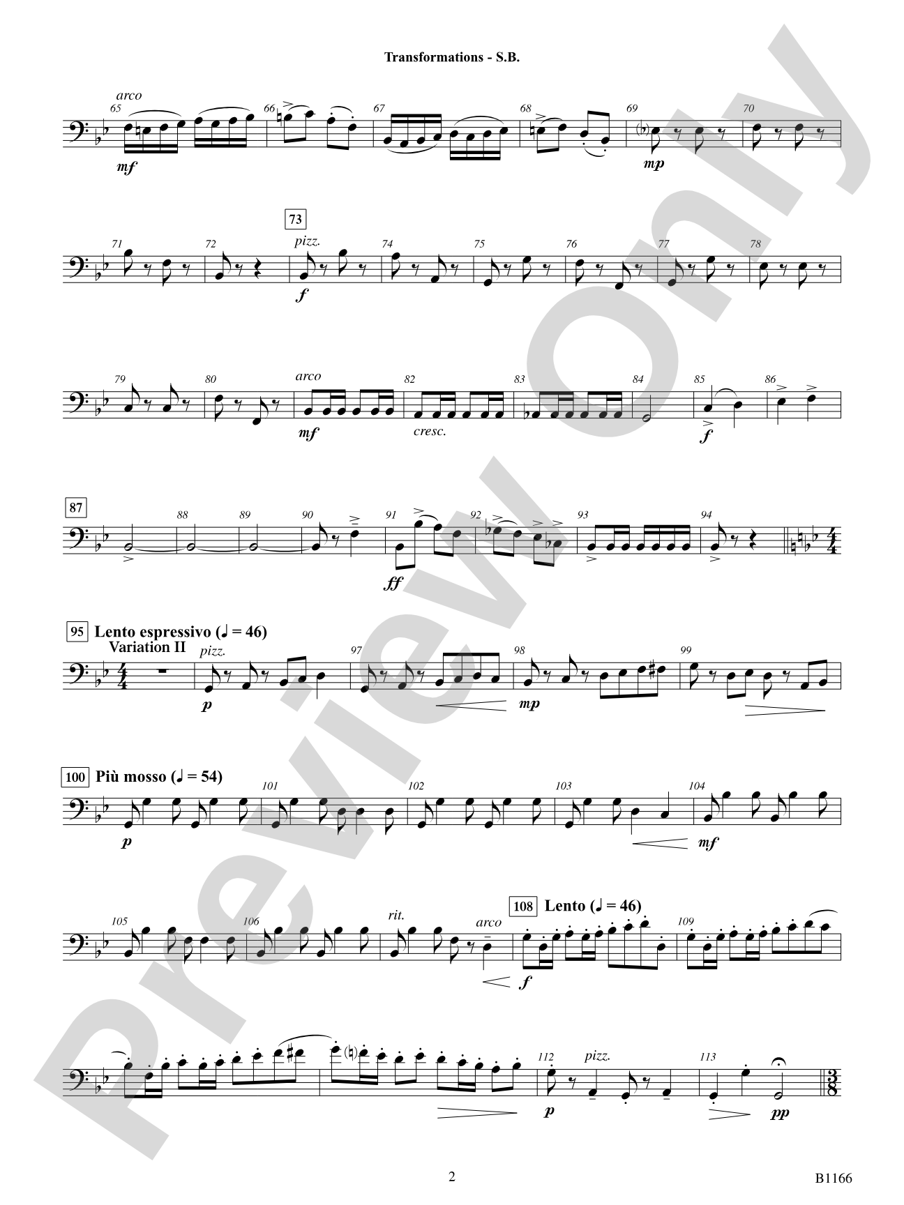 Transformations (DADE Variations): String Bass