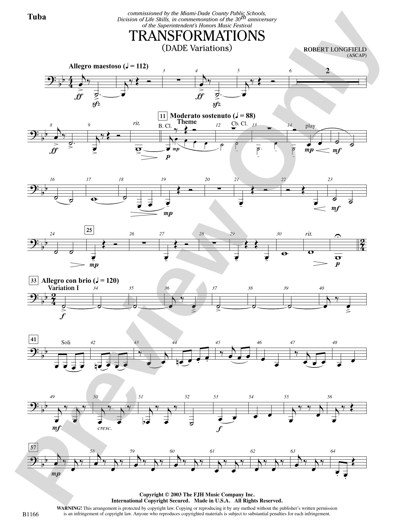 Transformations (DADE Variations): Tuba