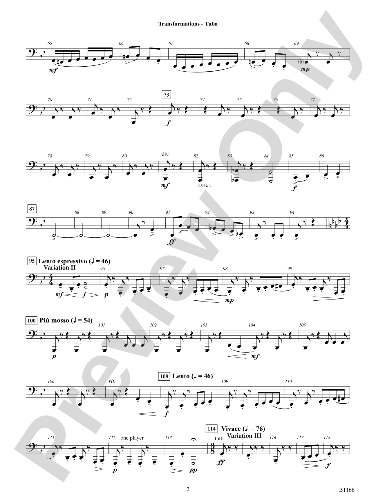 Transformations (DADE Variations): Tuba