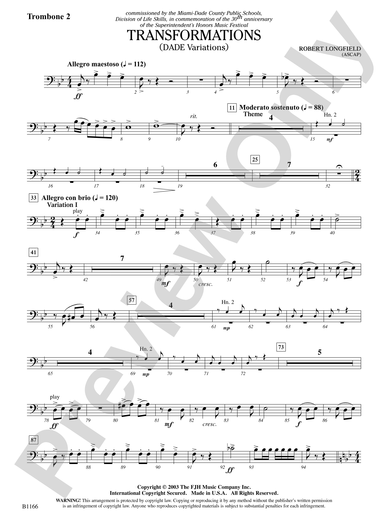 Transformations (DADE Variations): Trombone 2