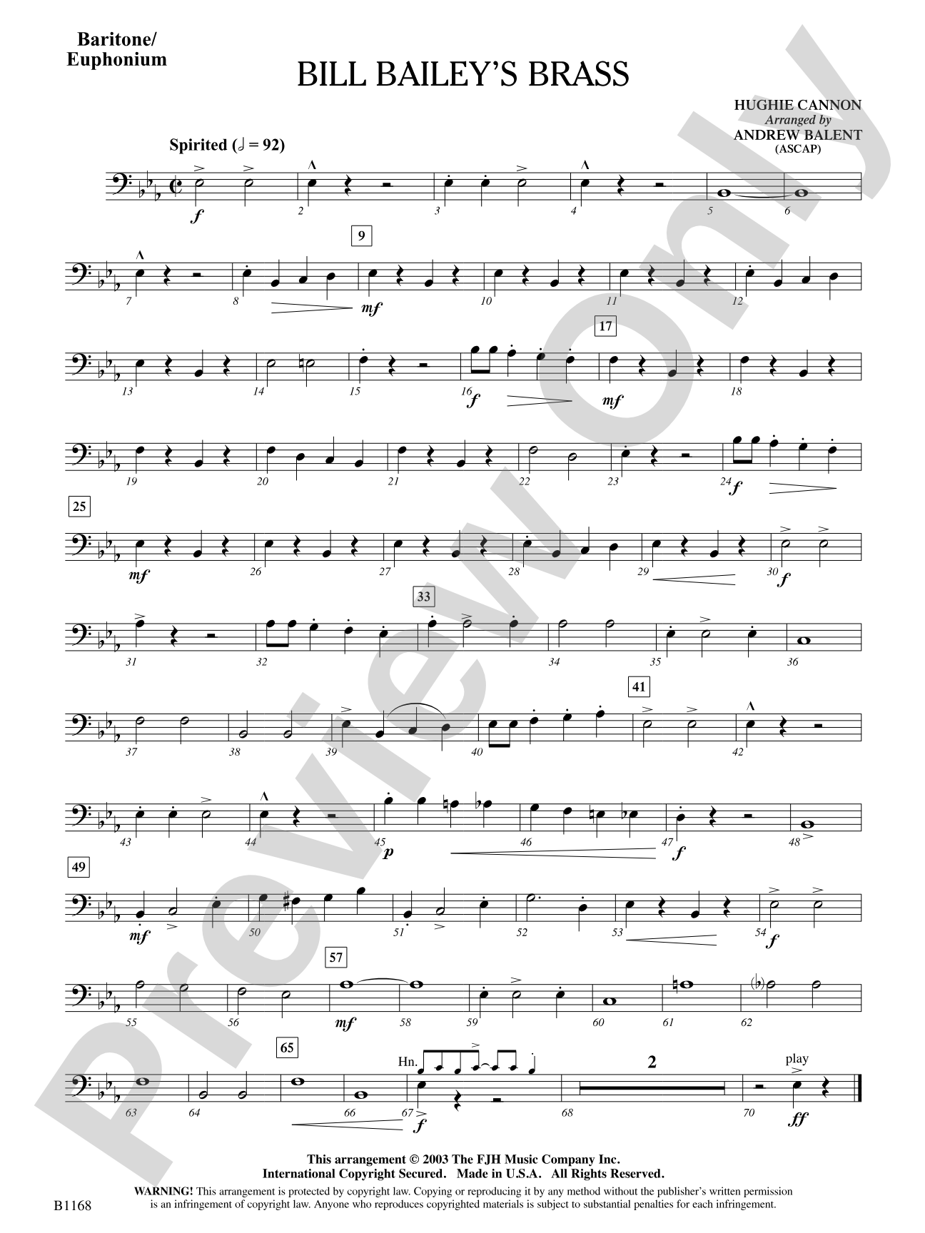 Bill Bailey's Brass: Baritone/Euphonium