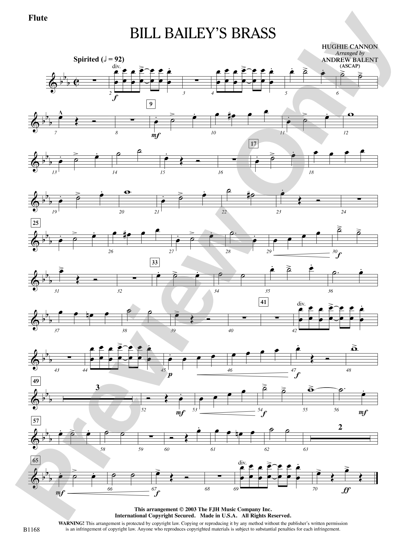 Bill Bailey's Brass: Flute