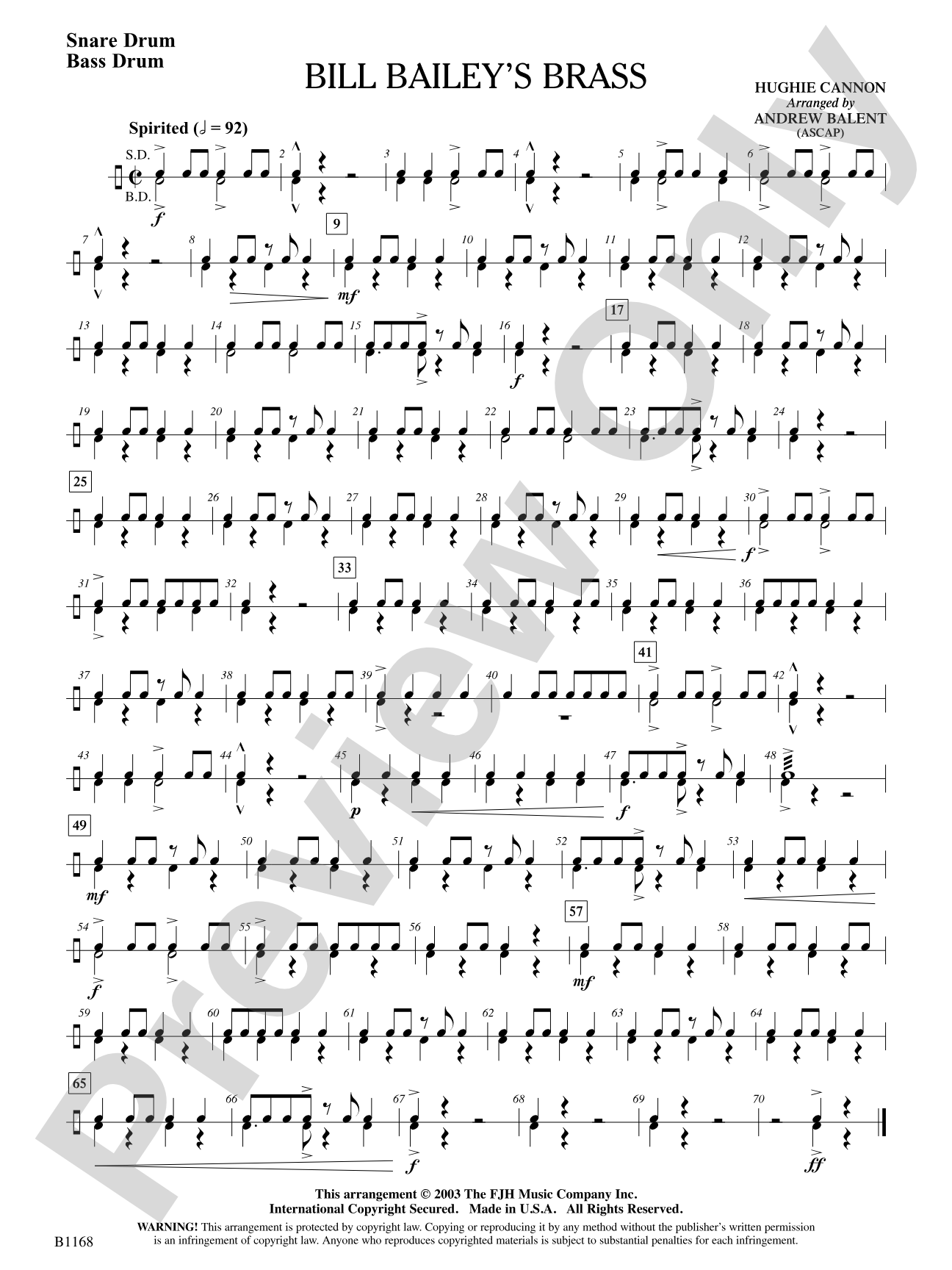 Bill Bailey's Brass: Snare Drum/Bass Drum