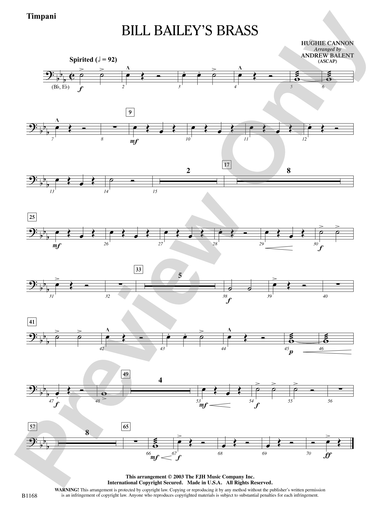 Bill Bailey's Brass: Timpani