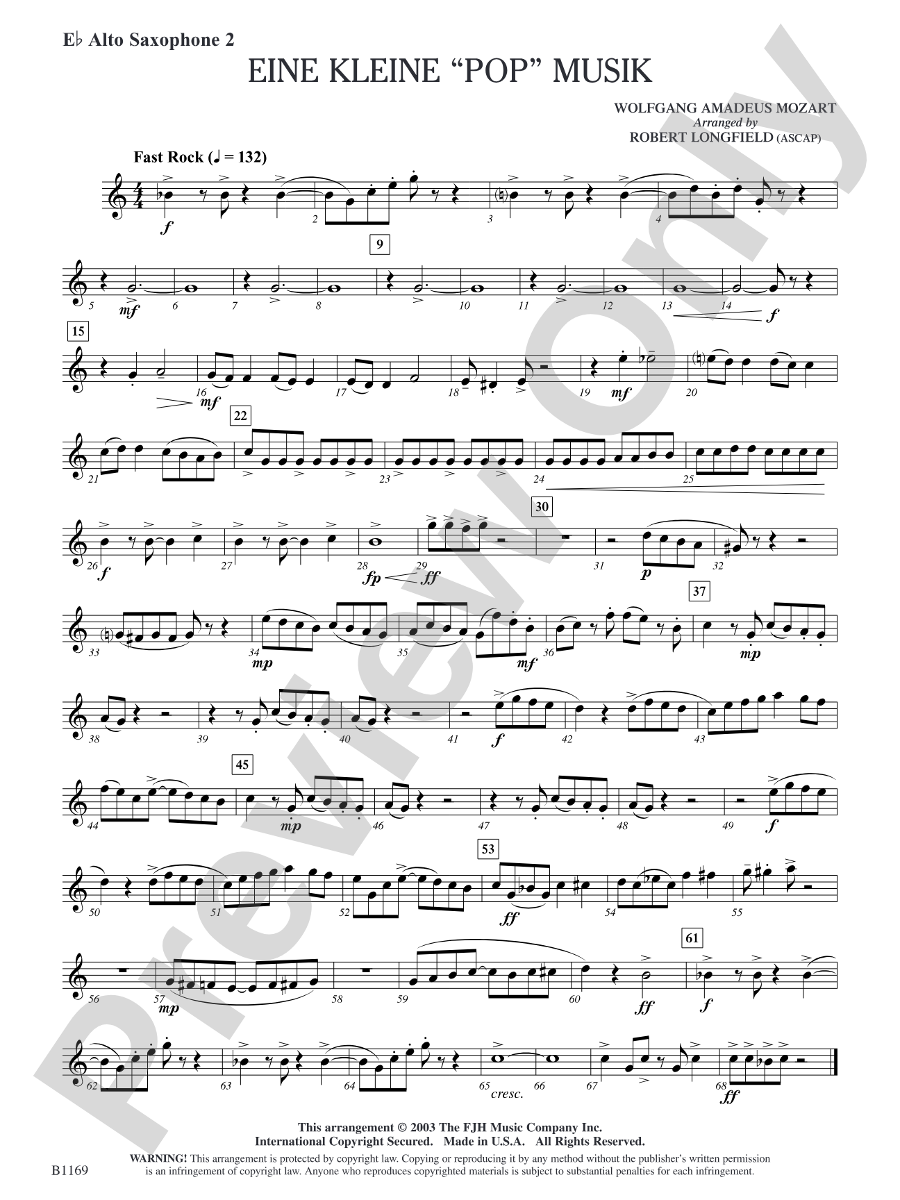 Eine Kleine "Pop" Musik: E-flat Alto Saxophone 2